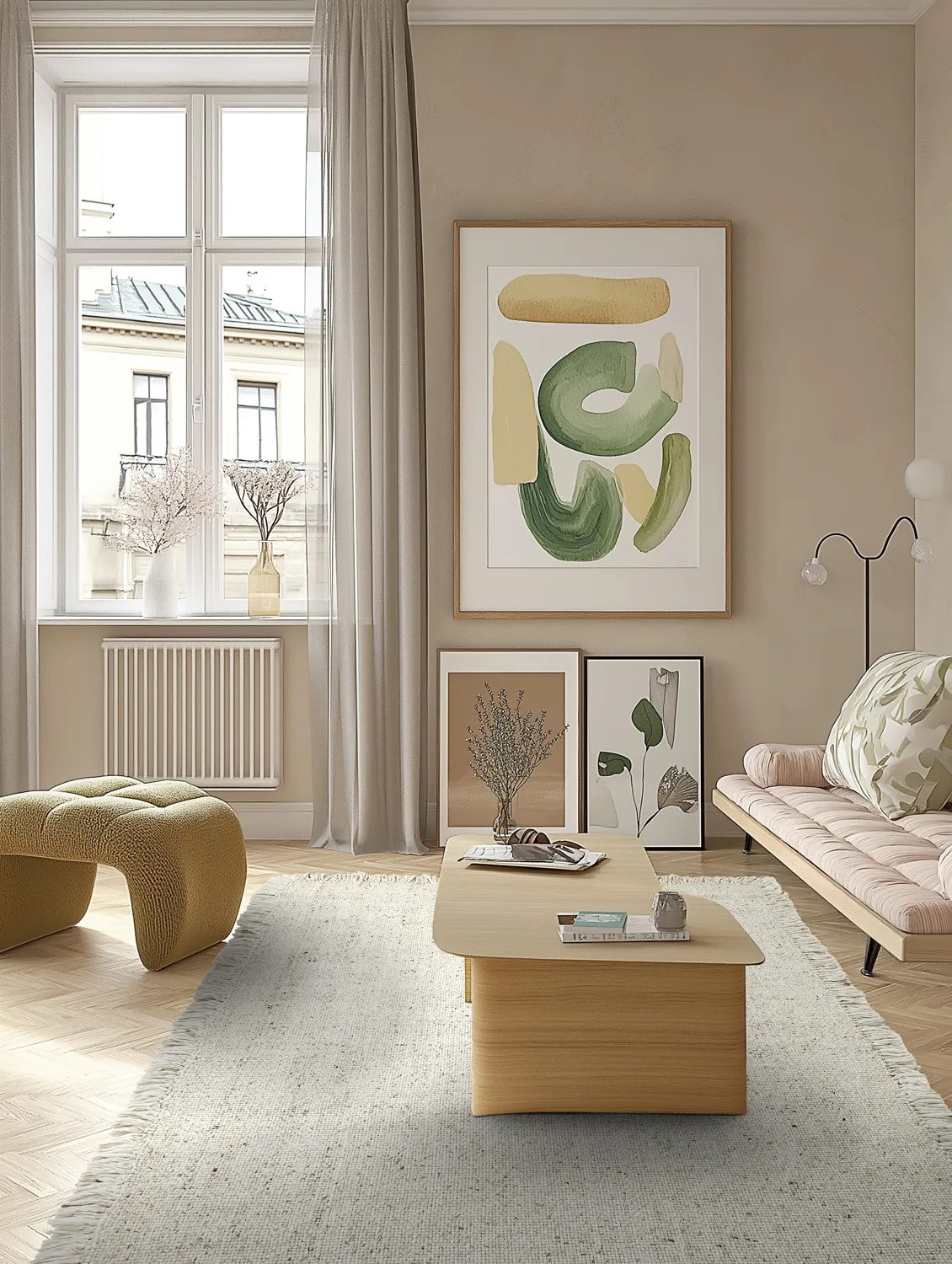 Wollen-vloerkleed - Dalita (beige)