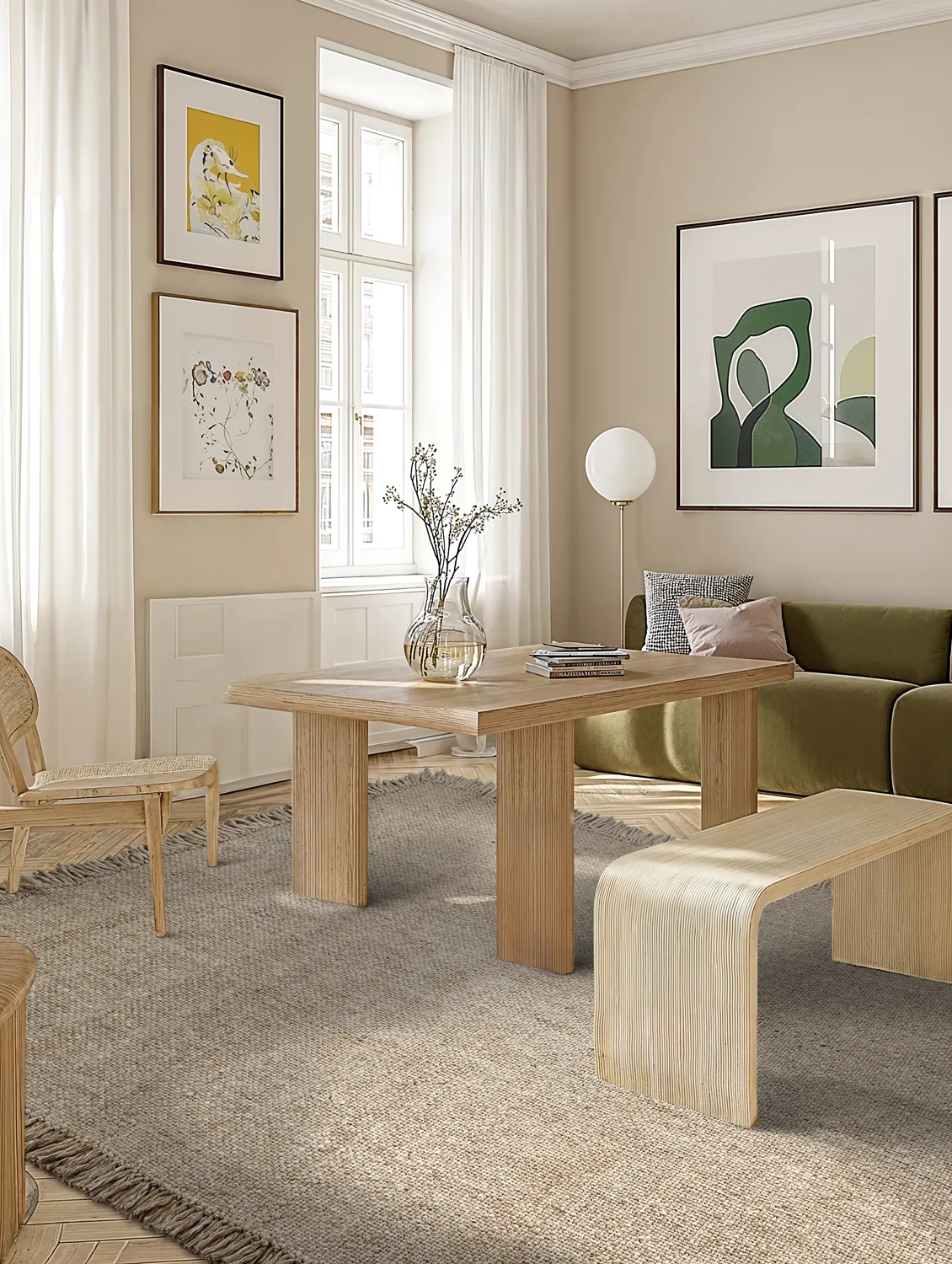 Wollen-vloerkleed - Dalita (bruin)