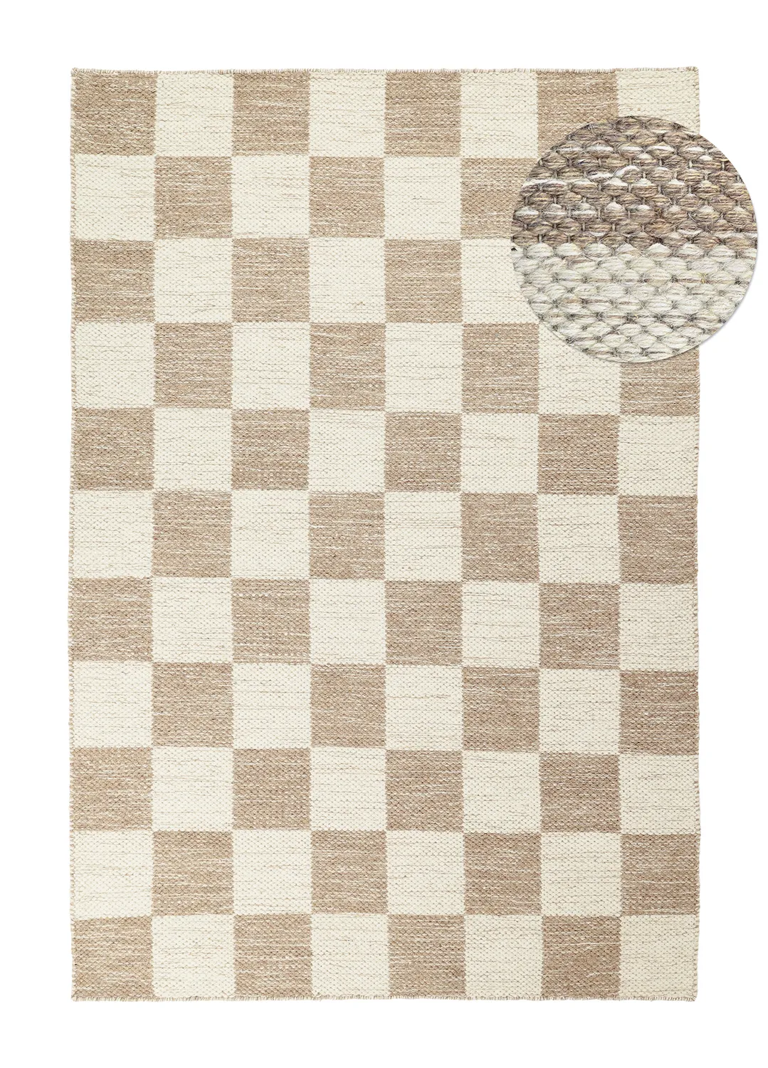 Wollen-vloerkleed - Dundee (beige/wit)