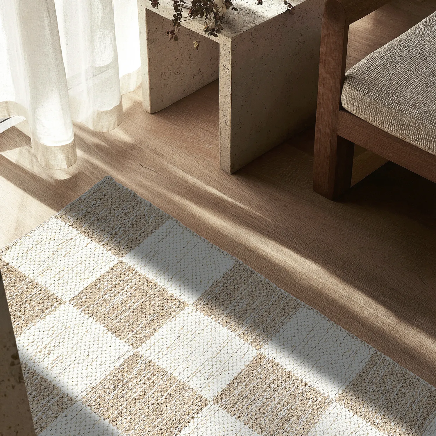 Wollen-vloerkleed - Dundee (beige/wit)