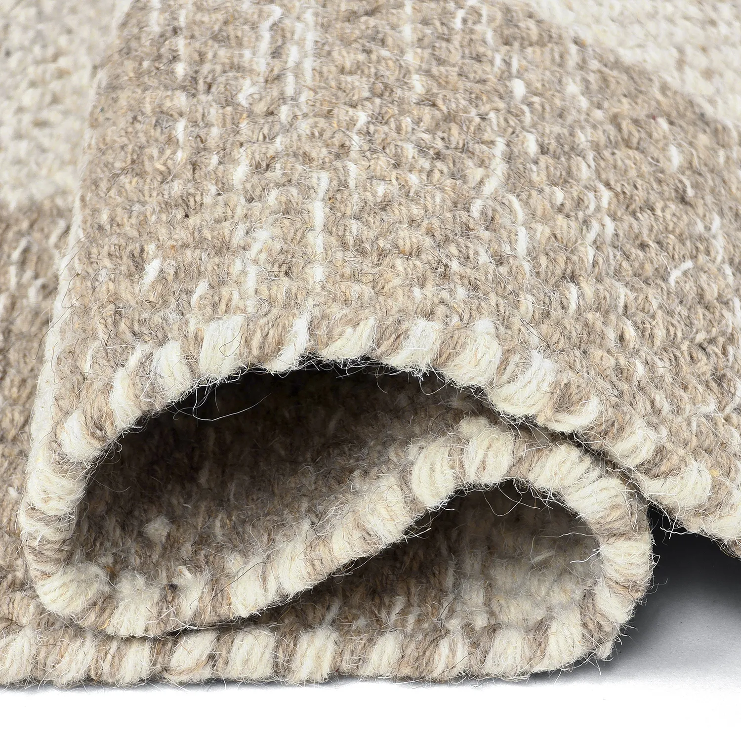 Wollen-vloerkleed - Dundee (beige/wit)