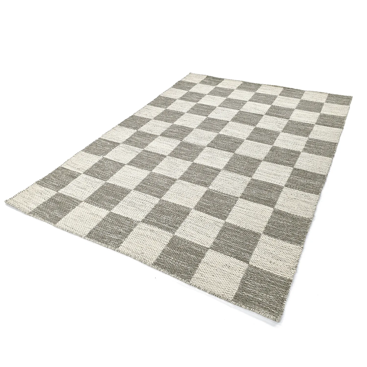 Wollen-vloerkleed - Dundee (grijs/wit)