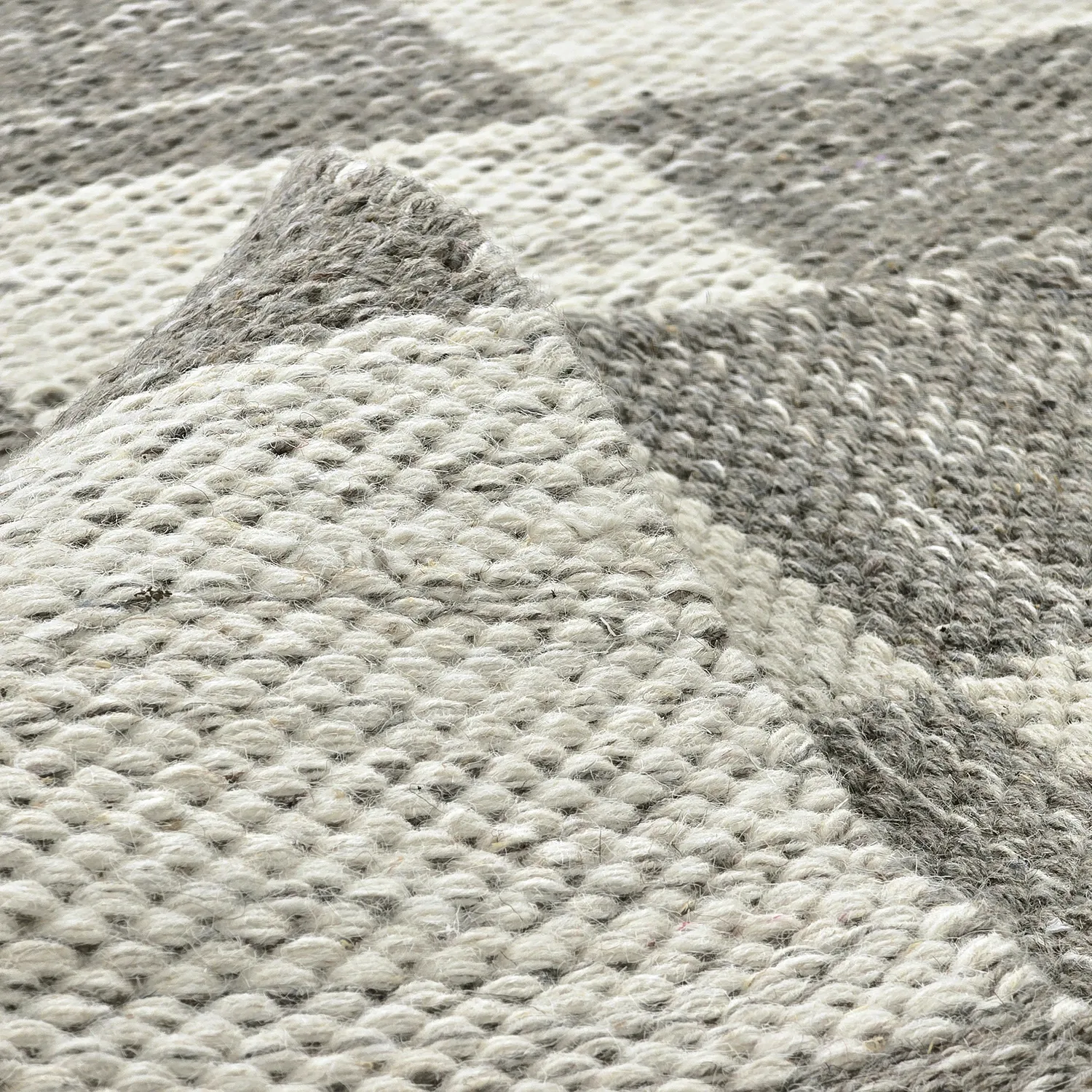 Wollen-vloerkleed - Dundee (grijs/wit)