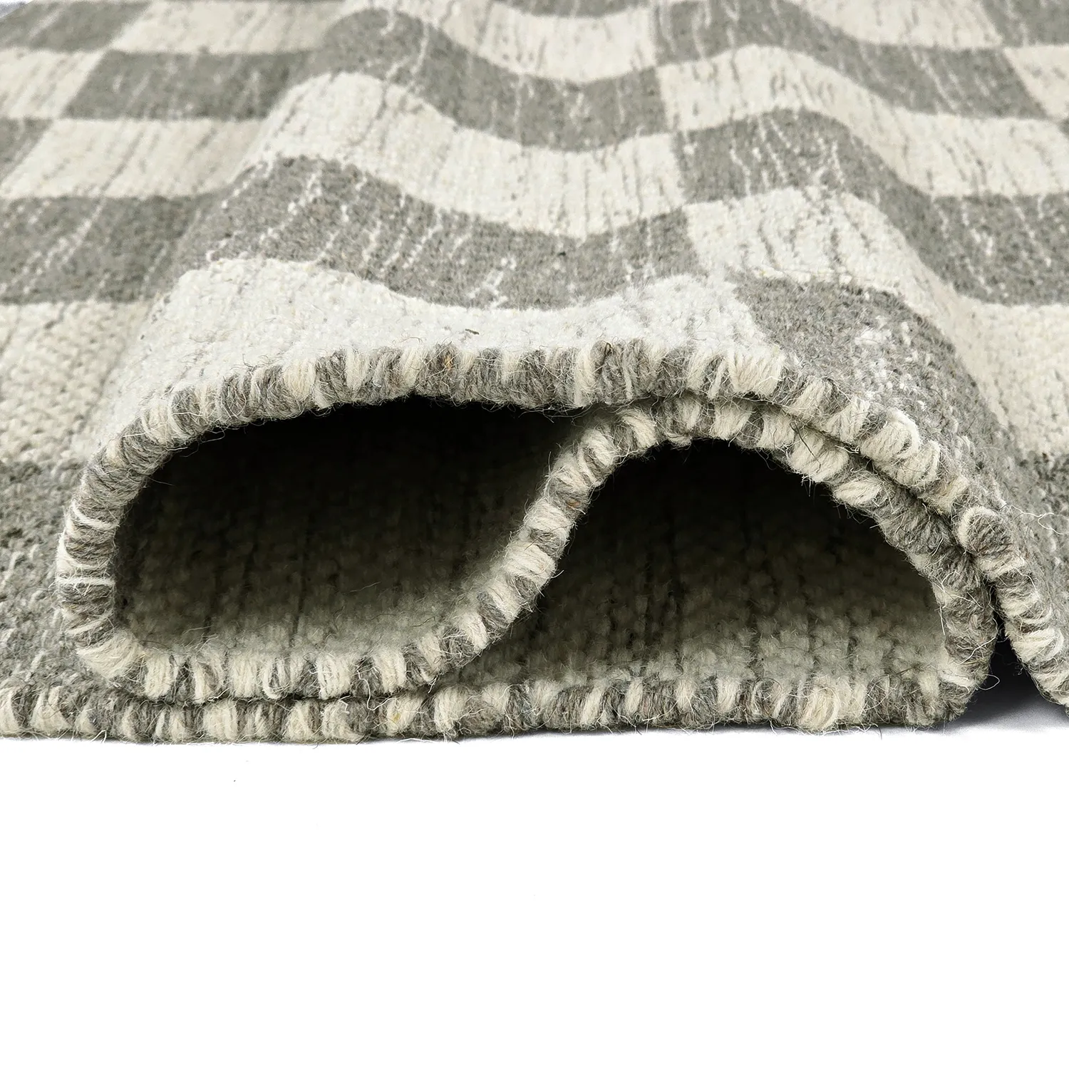 Wollen-vloerkleed - Dundee (grijs/wit)
