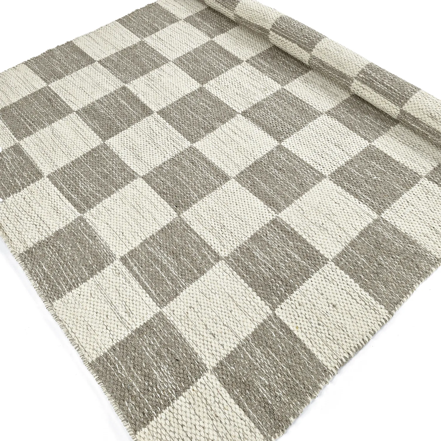 Wollen-vloerkleed - Dundee (grijs/wit)