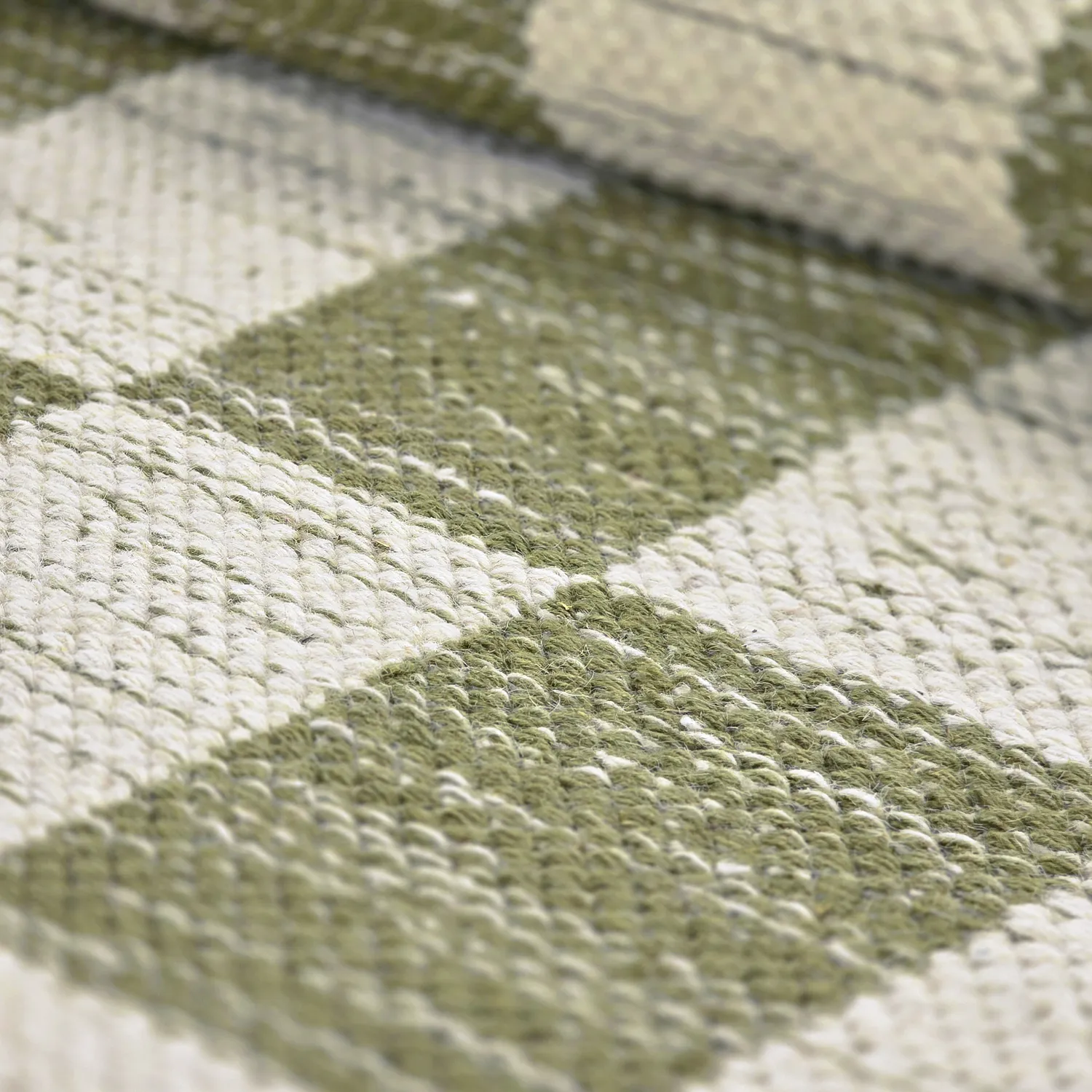 Wollen-vloerkleed - Dundee (groen/wit)