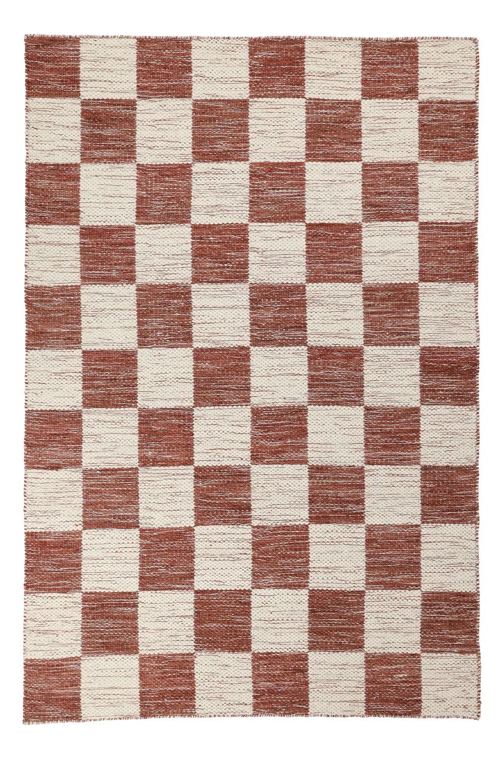 Wollen-vloerkleed - Dundee (rood/wit)