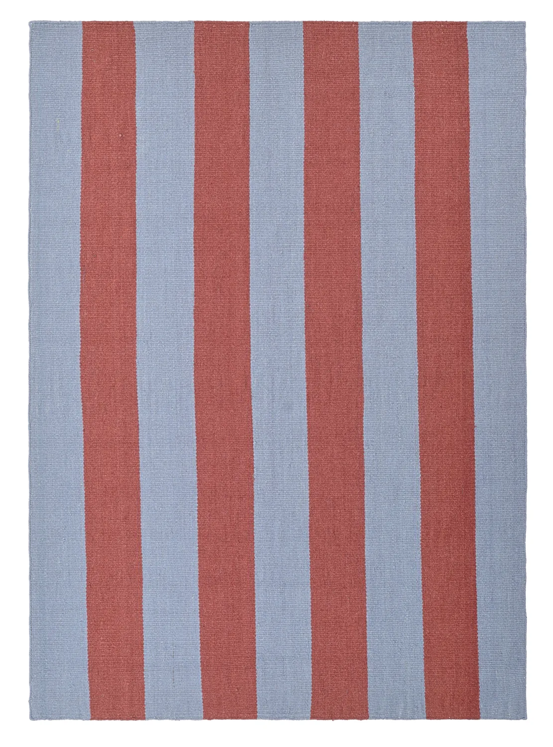 Wollen-vloerkleed - Garine (blauw/rood)