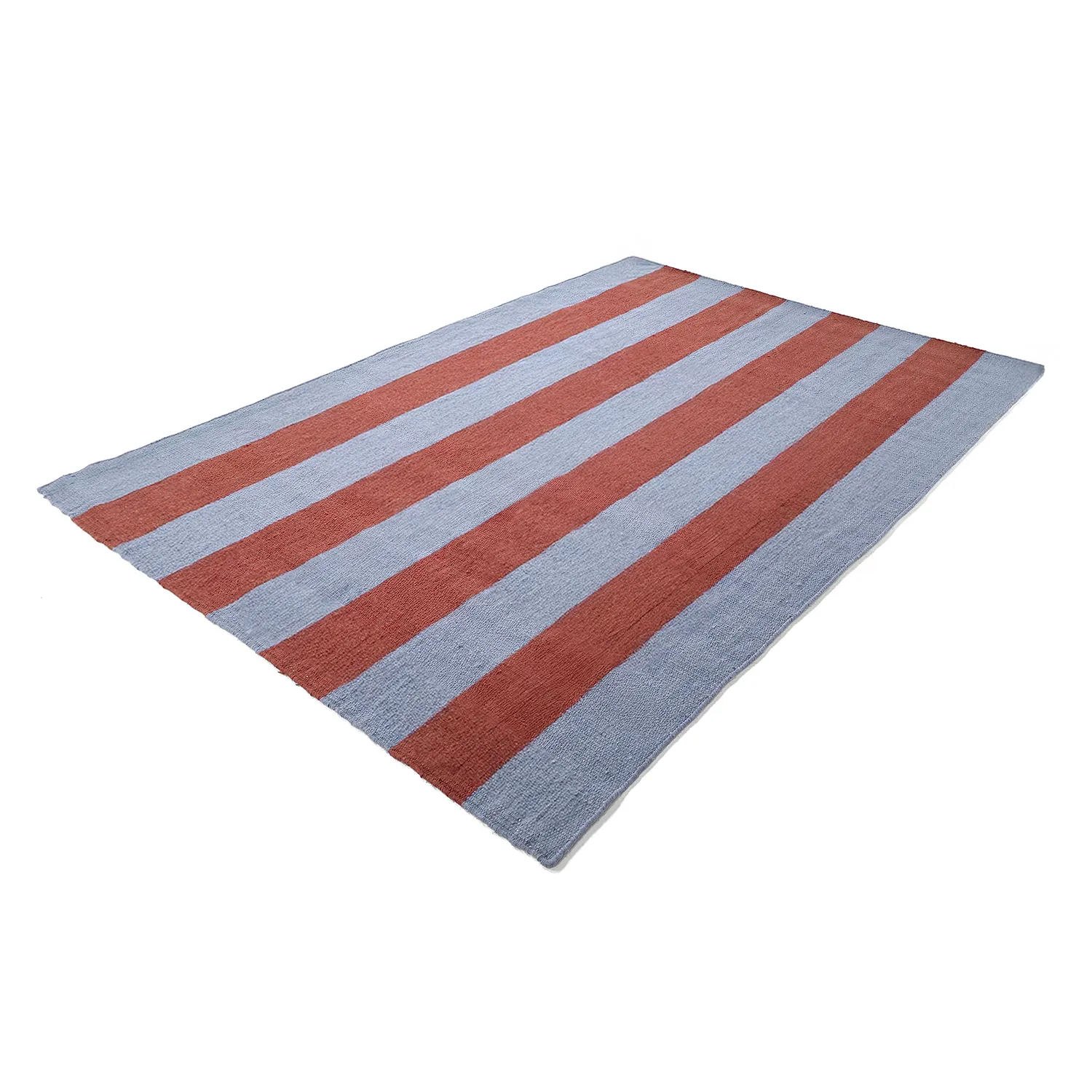 Wollen-vloerkleed - Garine (blauw/rood)