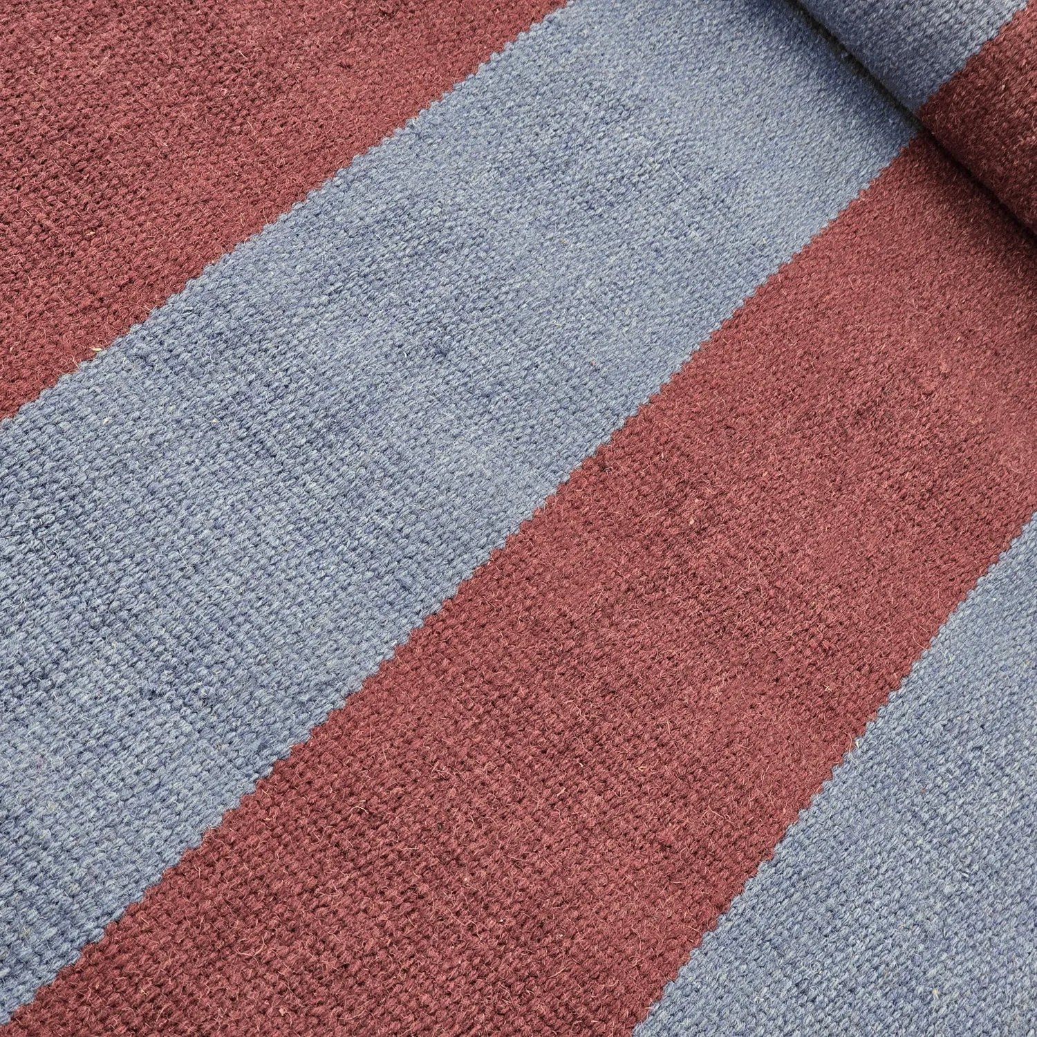 Wollen-vloerkleed - Garine (blauw/rood)