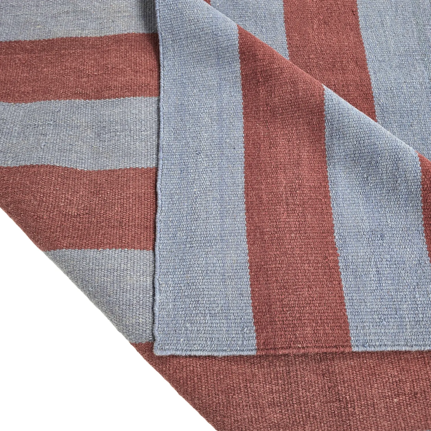 Wollen-vloerkleed - Garine (blauw/rood)