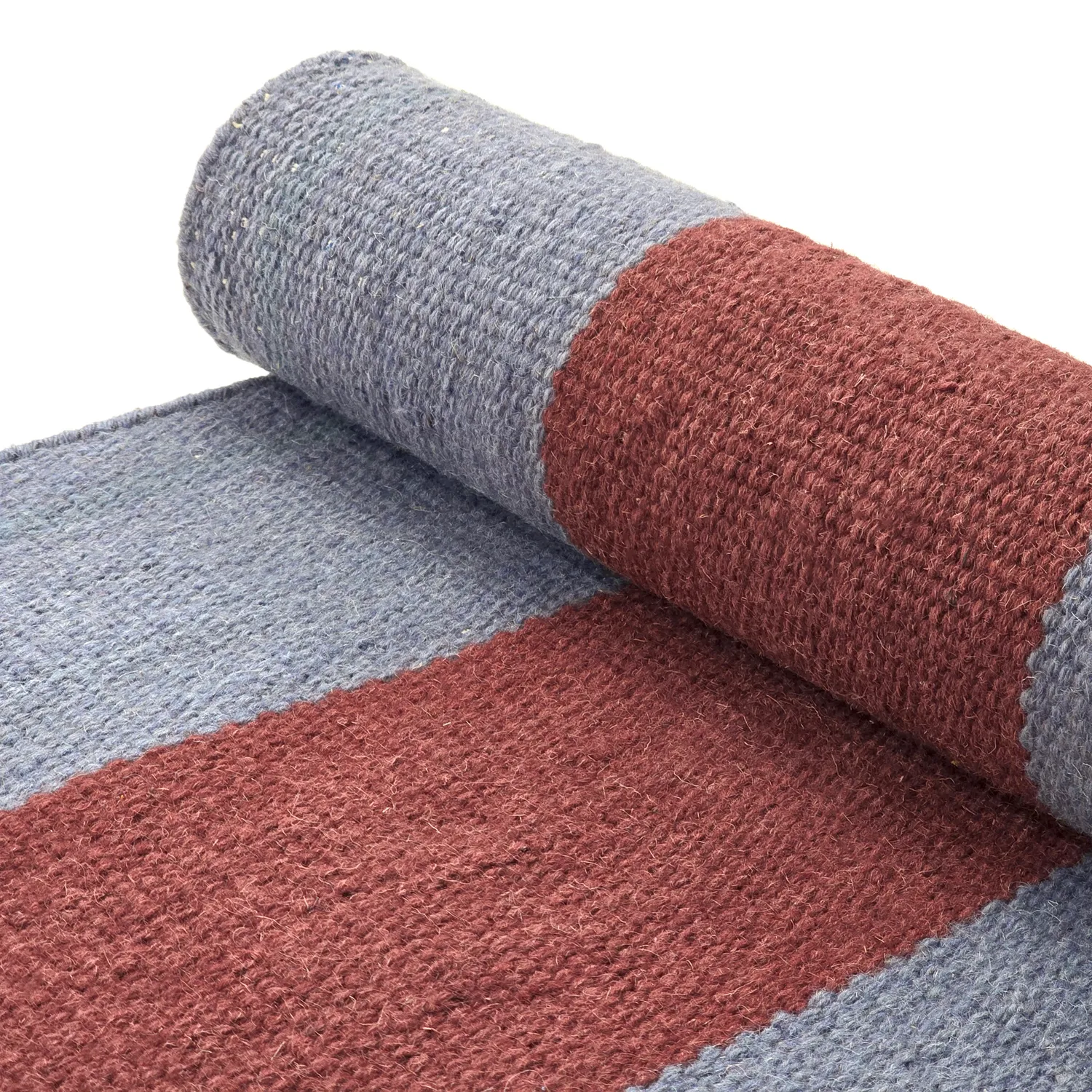 Wollen-vloerkleed - Garine (blauw/rood)