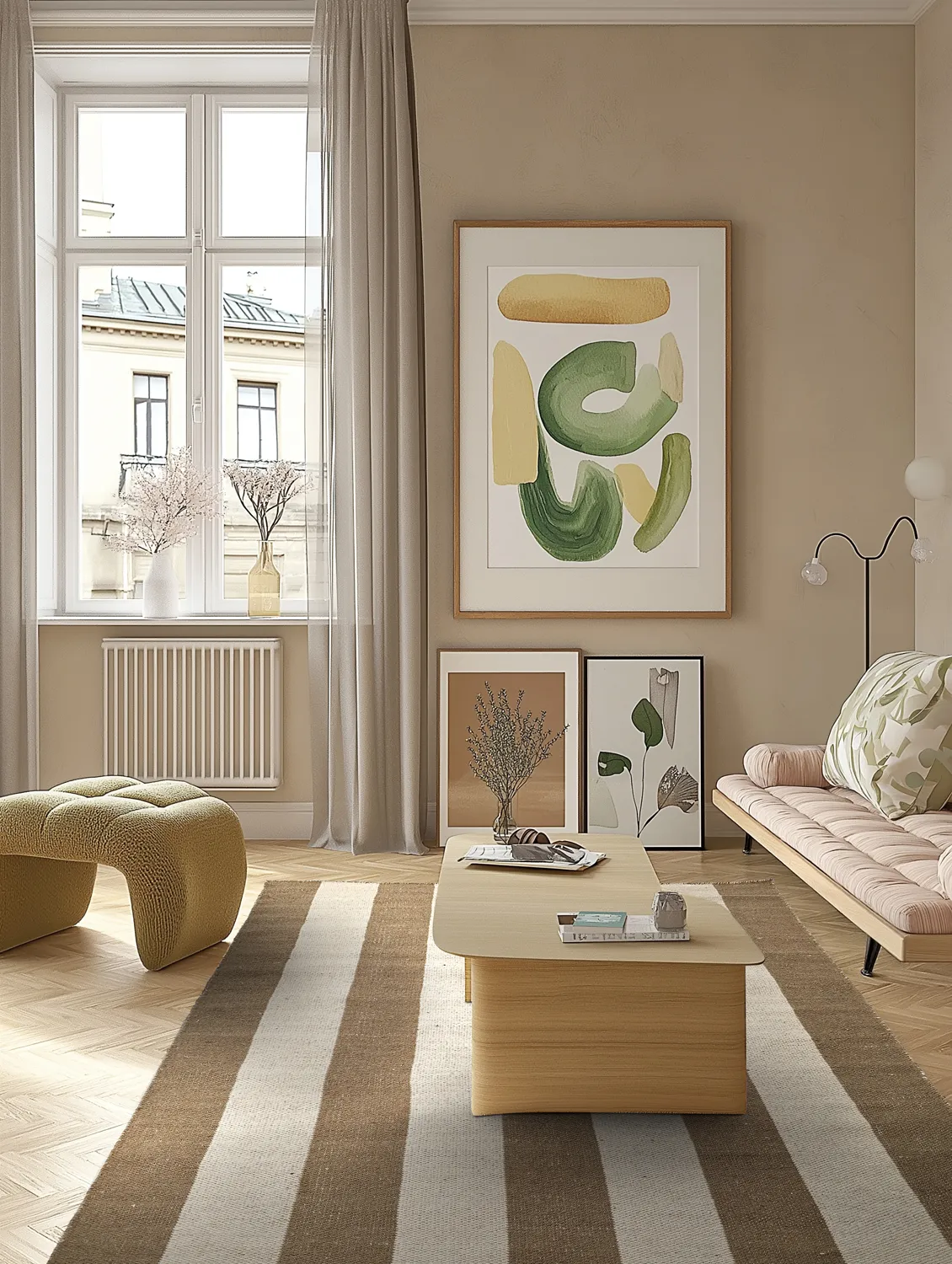 Wollen-vloerkleed - Garine (bruin/beige)