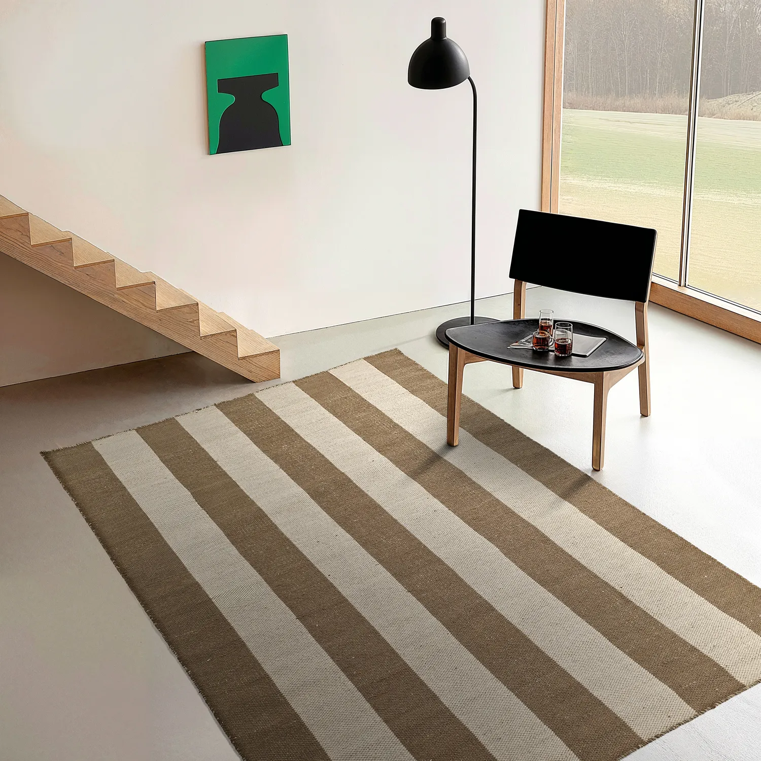 Wollen-vloerkleed - Garine (bruin/beige)