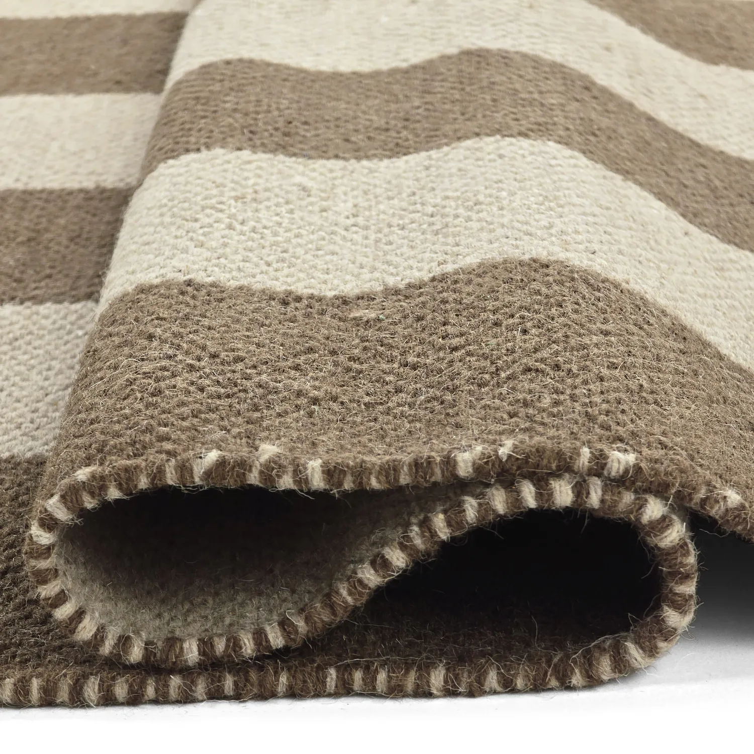 Wollen-vloerkleed - Garine (bruin/beige)