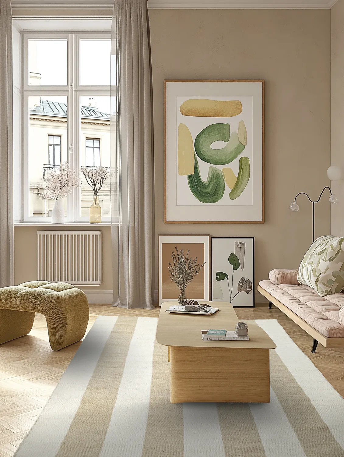 Wollen-vloerkleed - Garine (gebroken wit/beige)