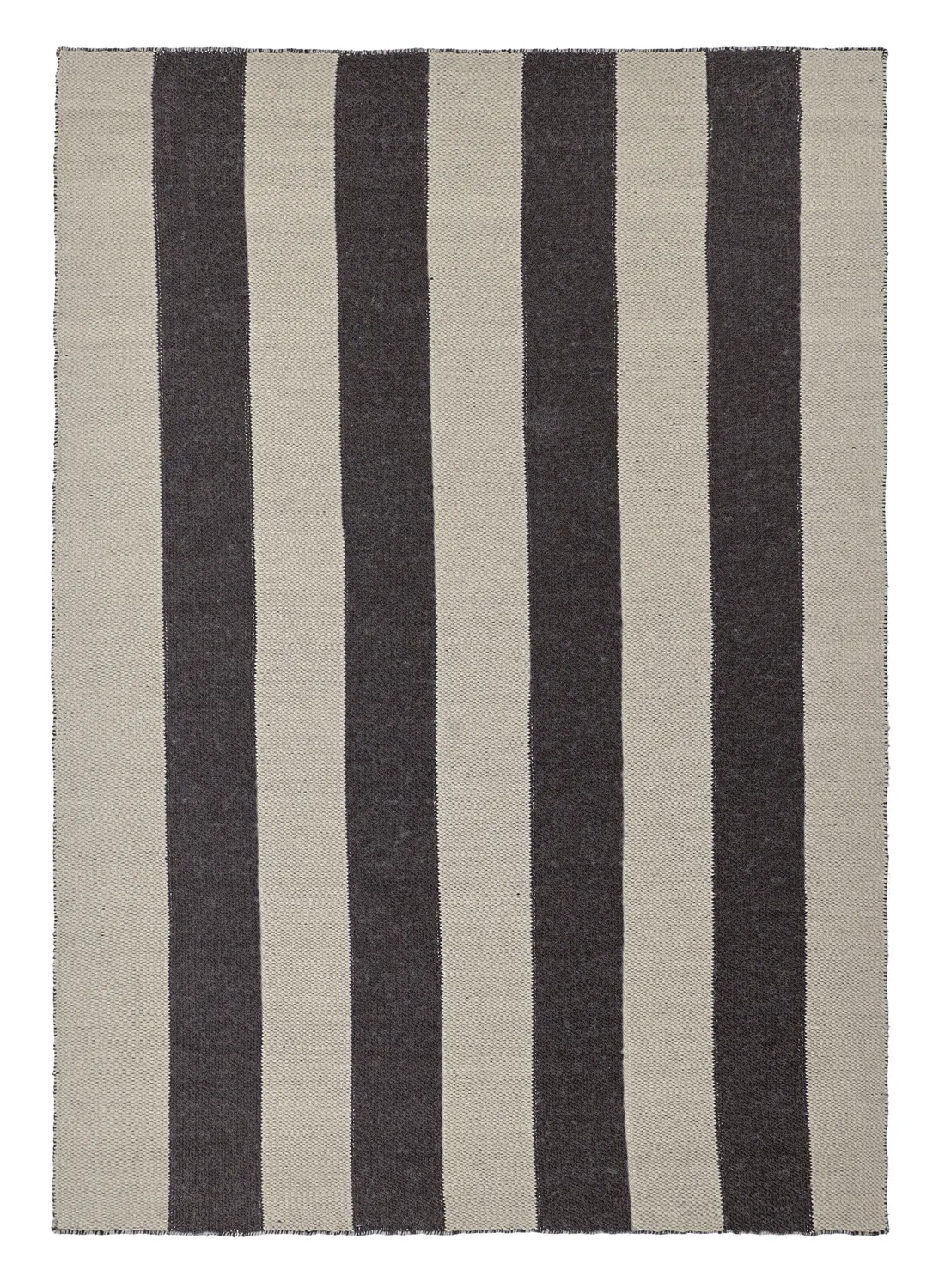 Wollen-vloerkleed - Garine (zwart/beige)