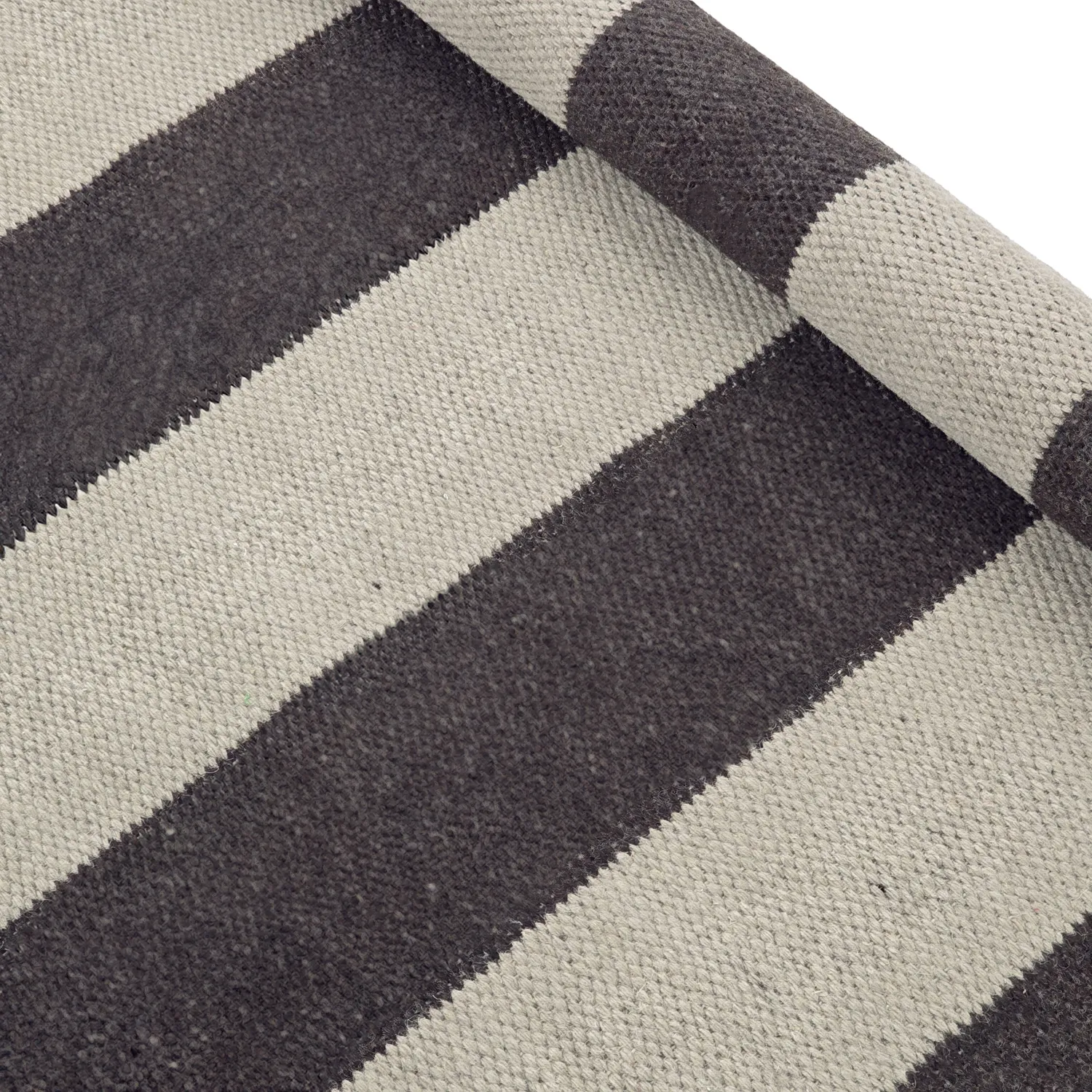 Wollen-vloerkleed - Garine (zwart/beige)