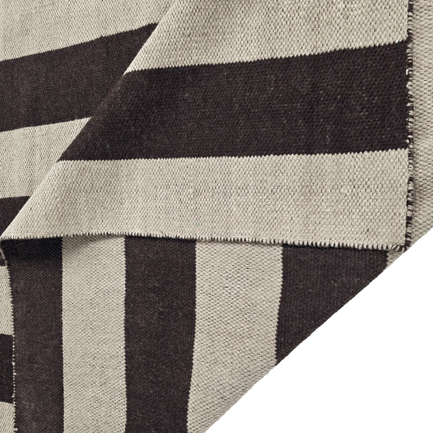 Wollen-vloerkleed - Garine (zwart/beige)