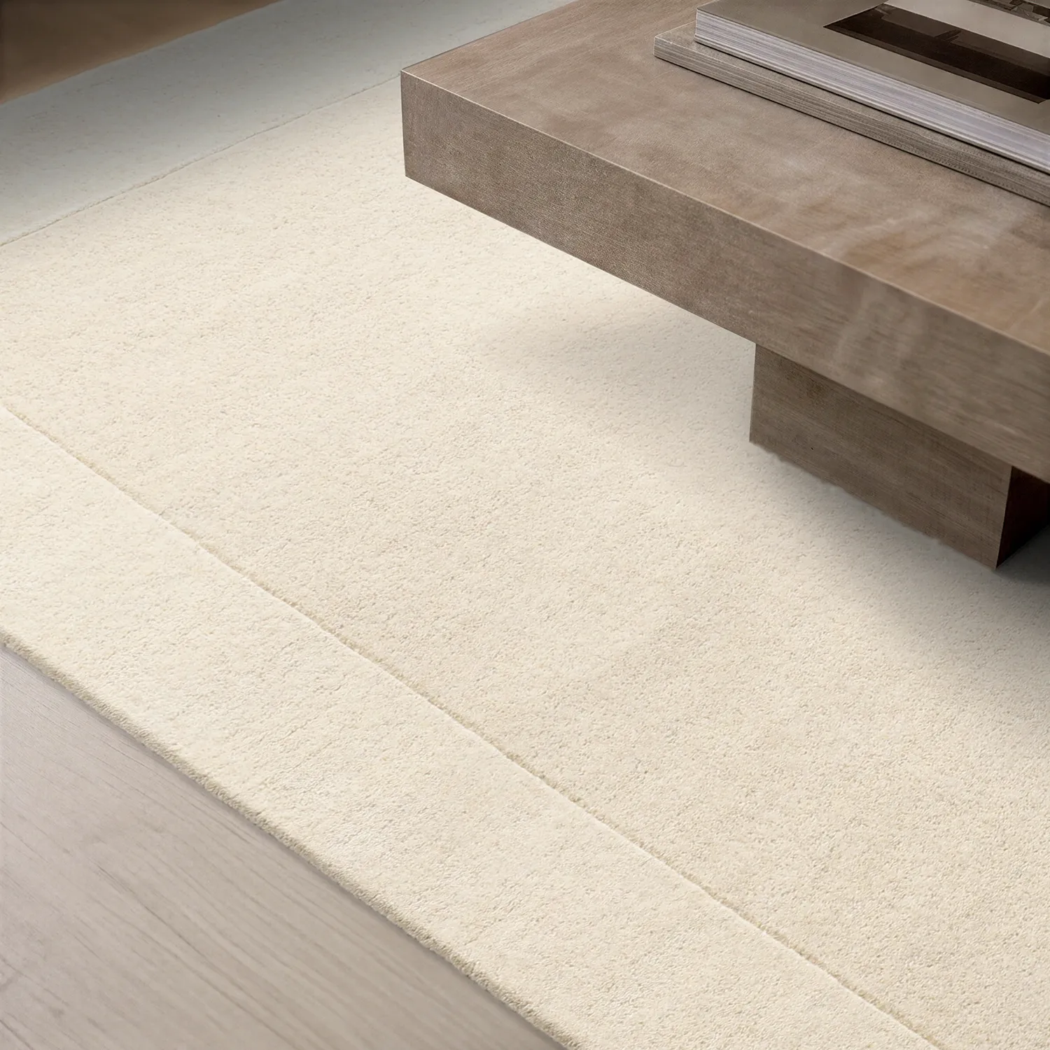 Wollen-vloerkleed - Gaya Hand Tufted Wool Premium (crème/wit)