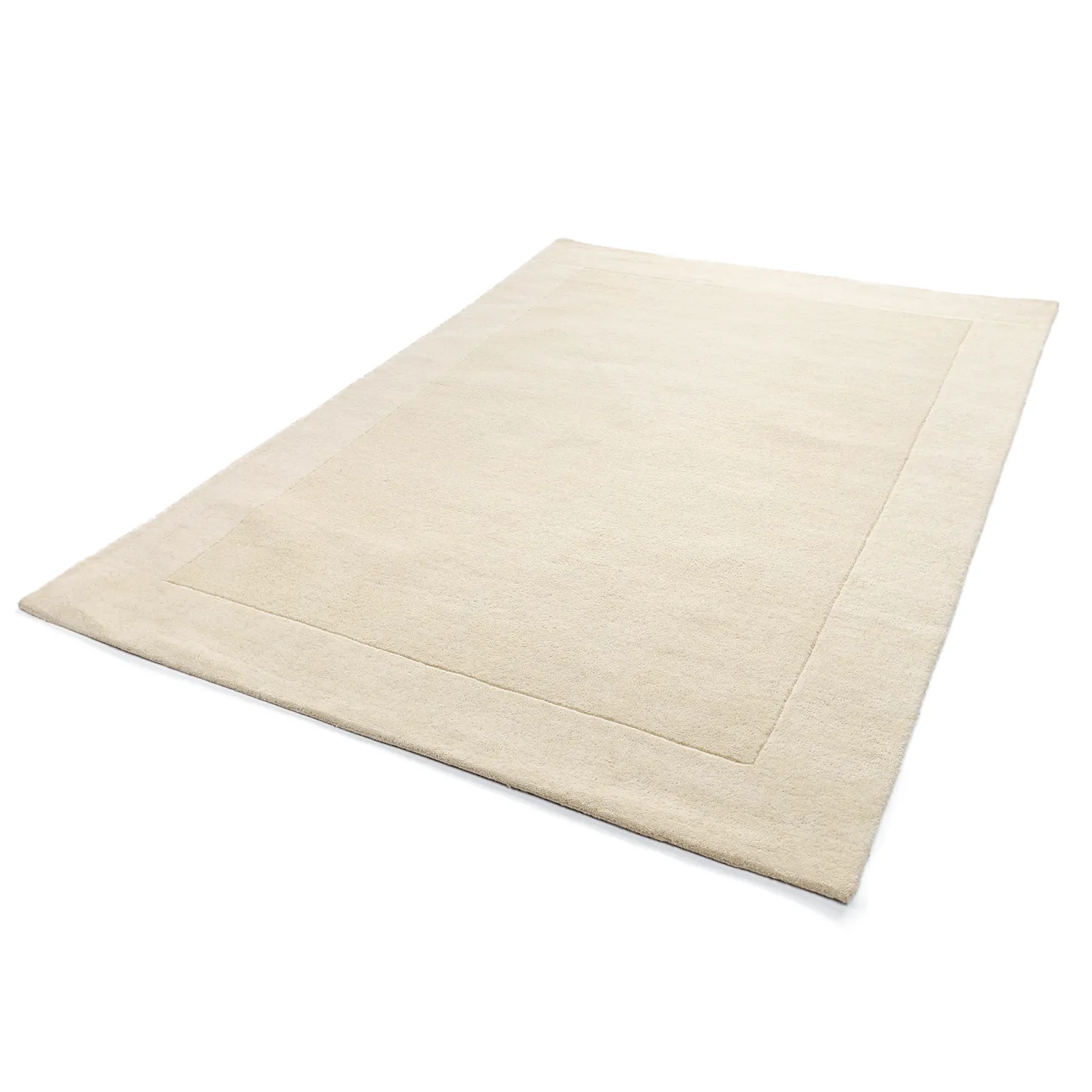 Wollen-vloerkleed - Gaya Hand Tufted Wool Premium (crème/wit)