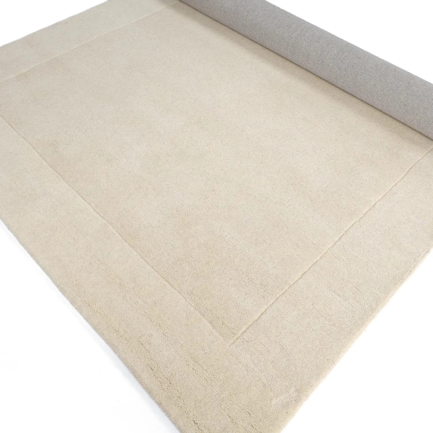 Wollen-vloerkleed - Gaya Hand Tufted Wool Premium (crème/wit)