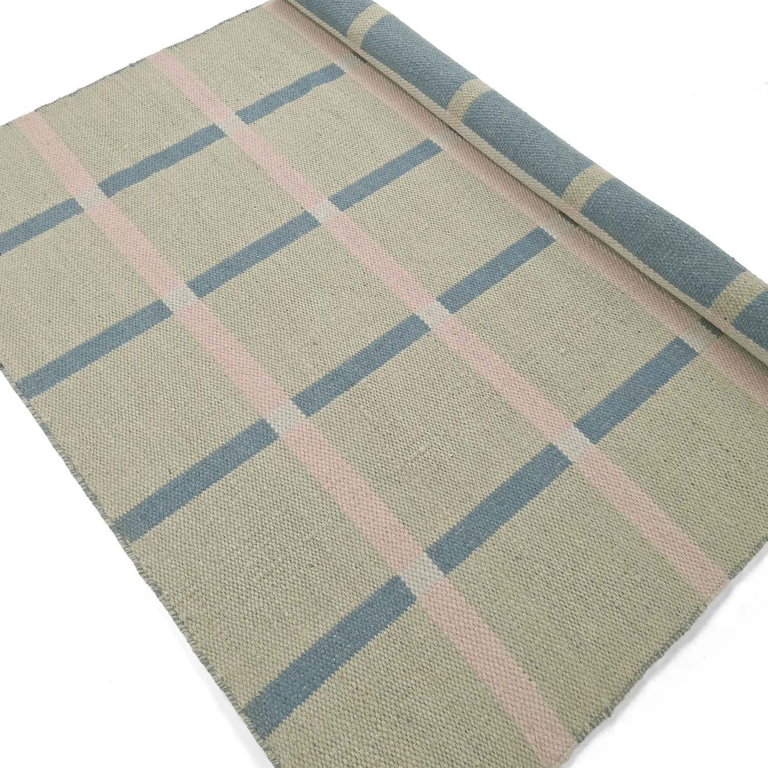 Wollen-vloerkleed - Gingham (no. 1)