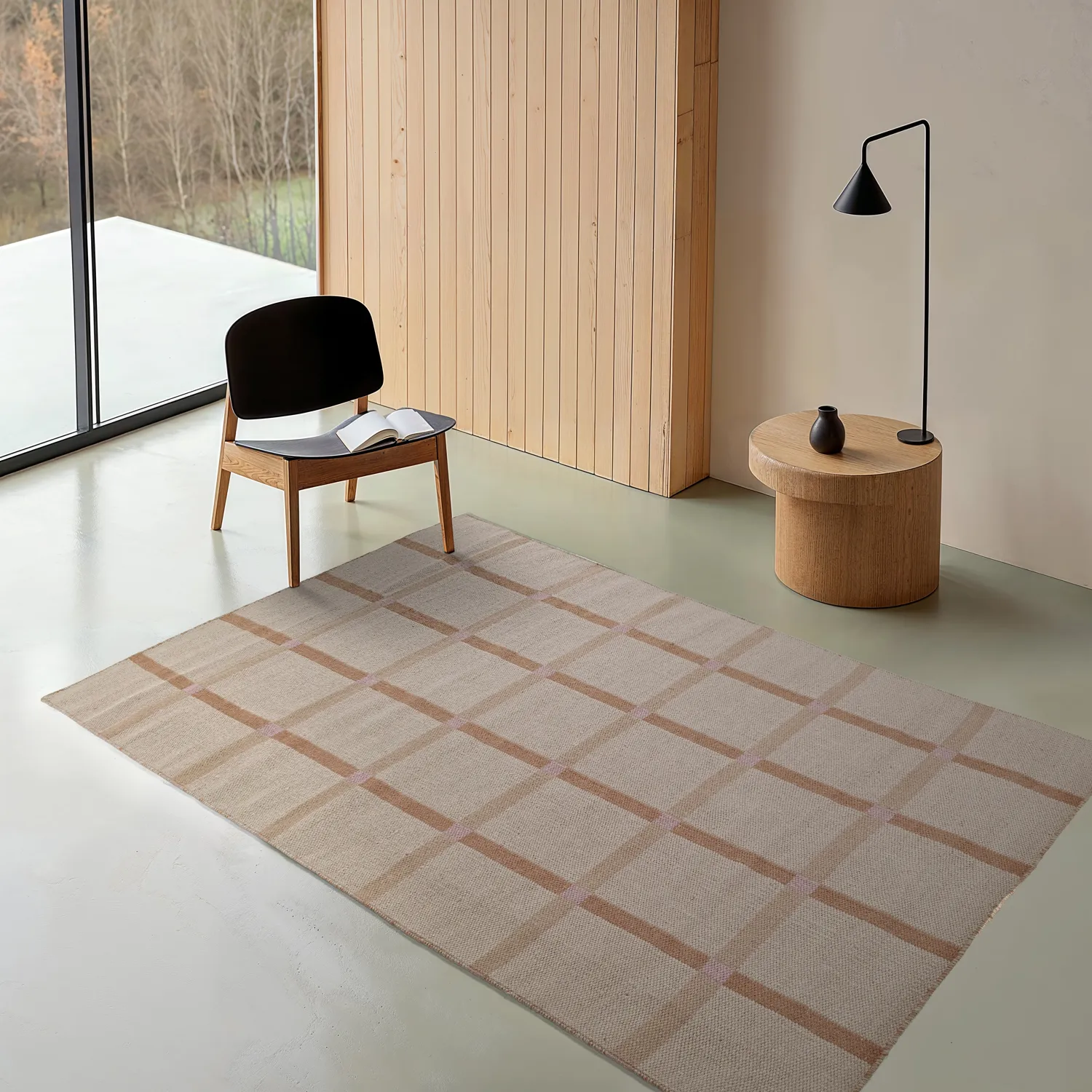 Wollen-vloerkleed - Gingham (no. 2)