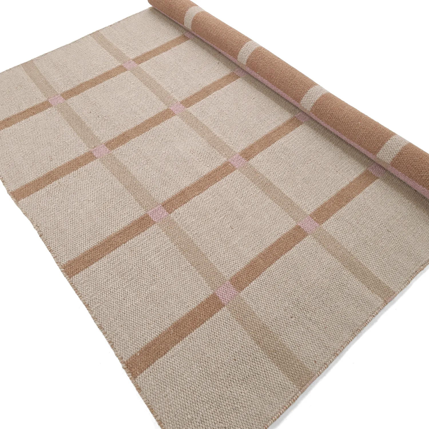 Wollen-vloerkleed - Gingham (no. 2)