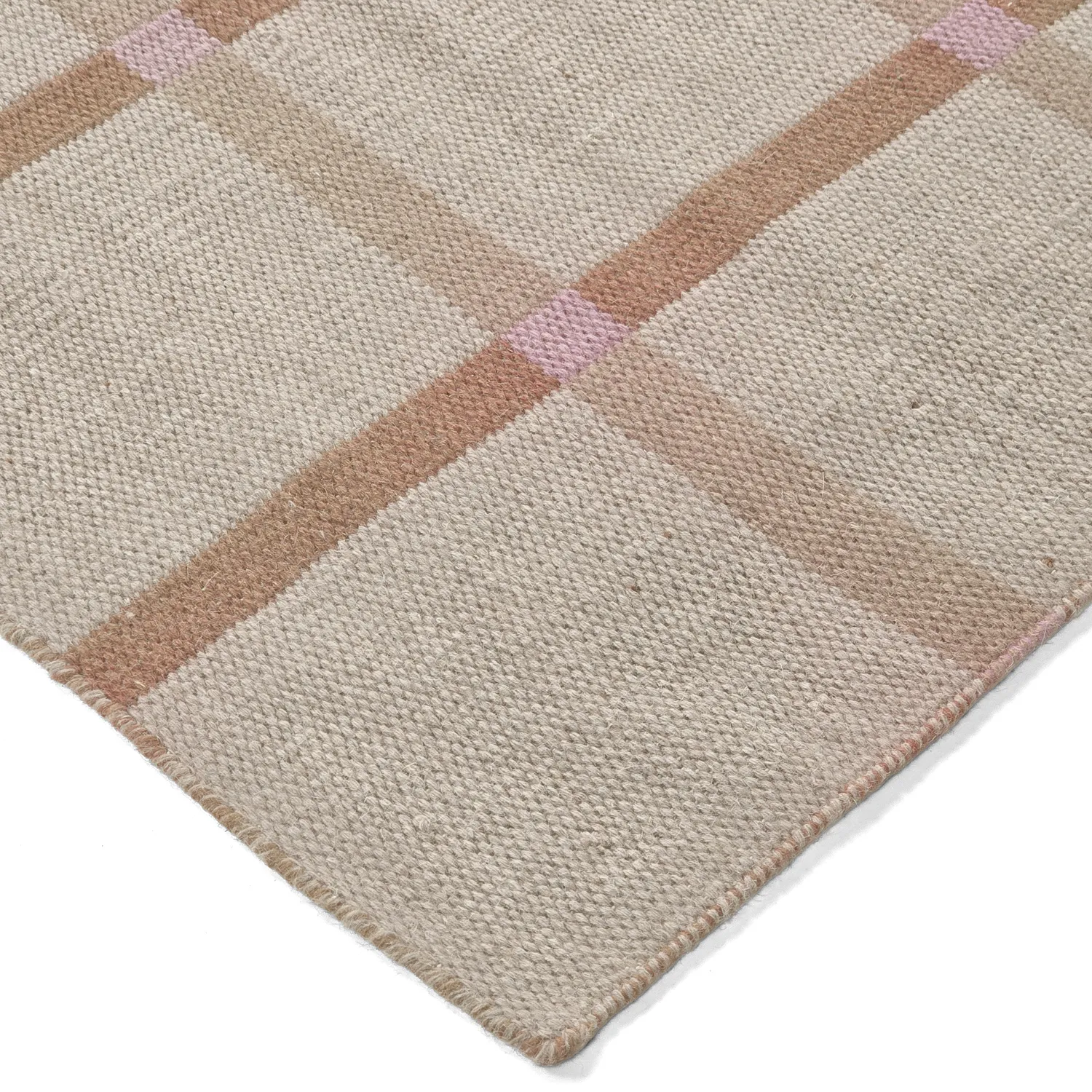 Wollen-vloerkleed - Gingham (no. 2)