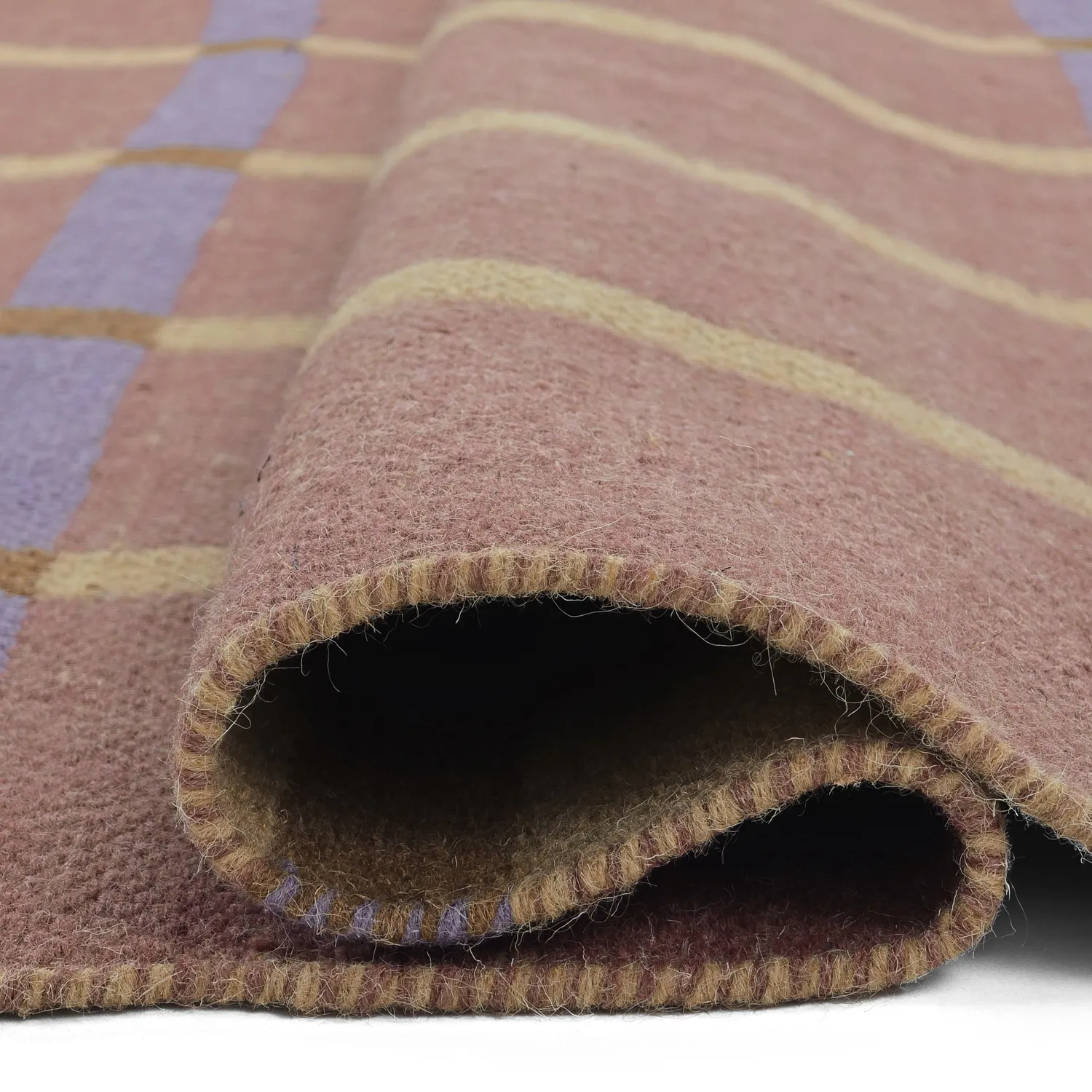 Wollen-vloerkleed - Gingham (no. 3)