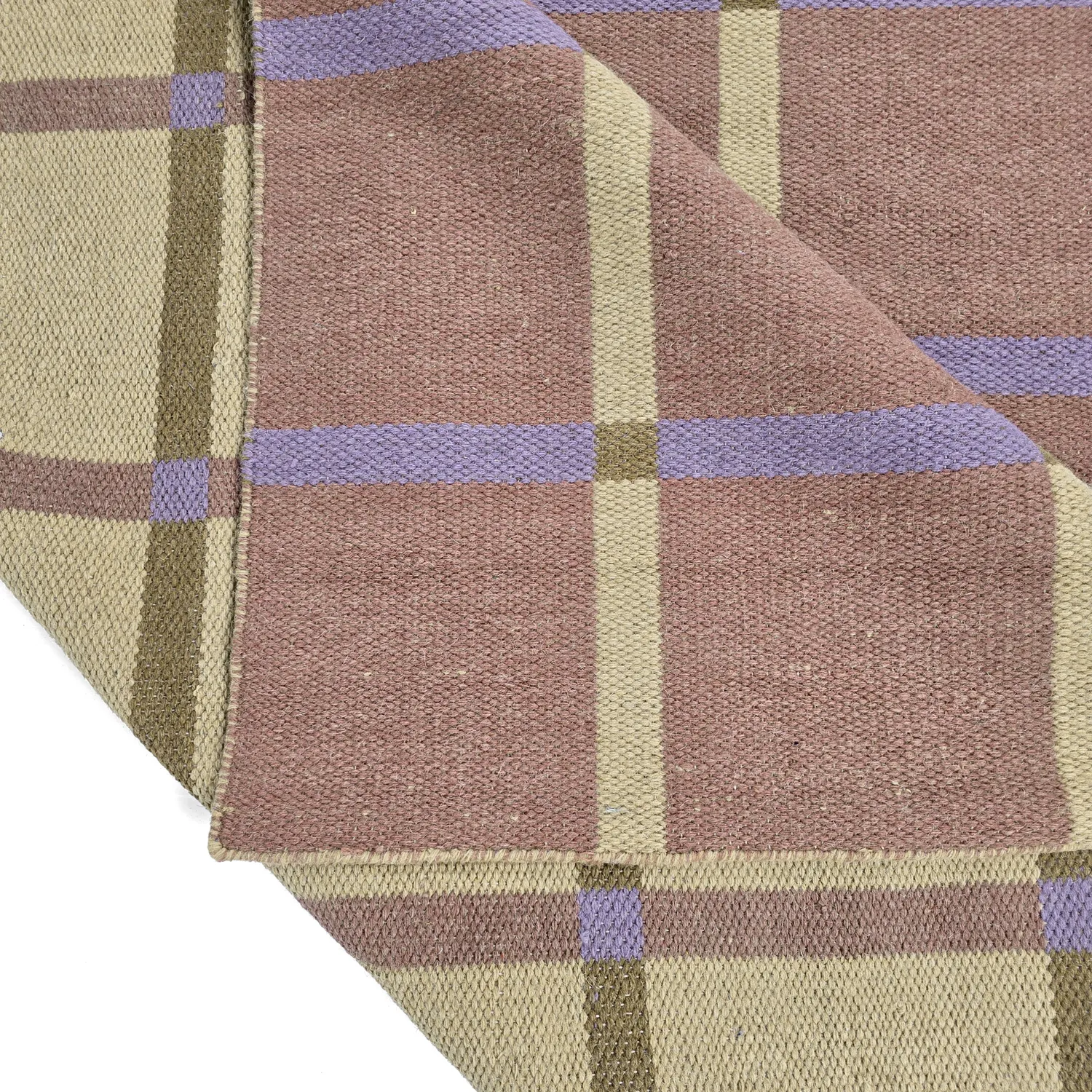 Wollen-vloerkleed - Gingham (no. 3)