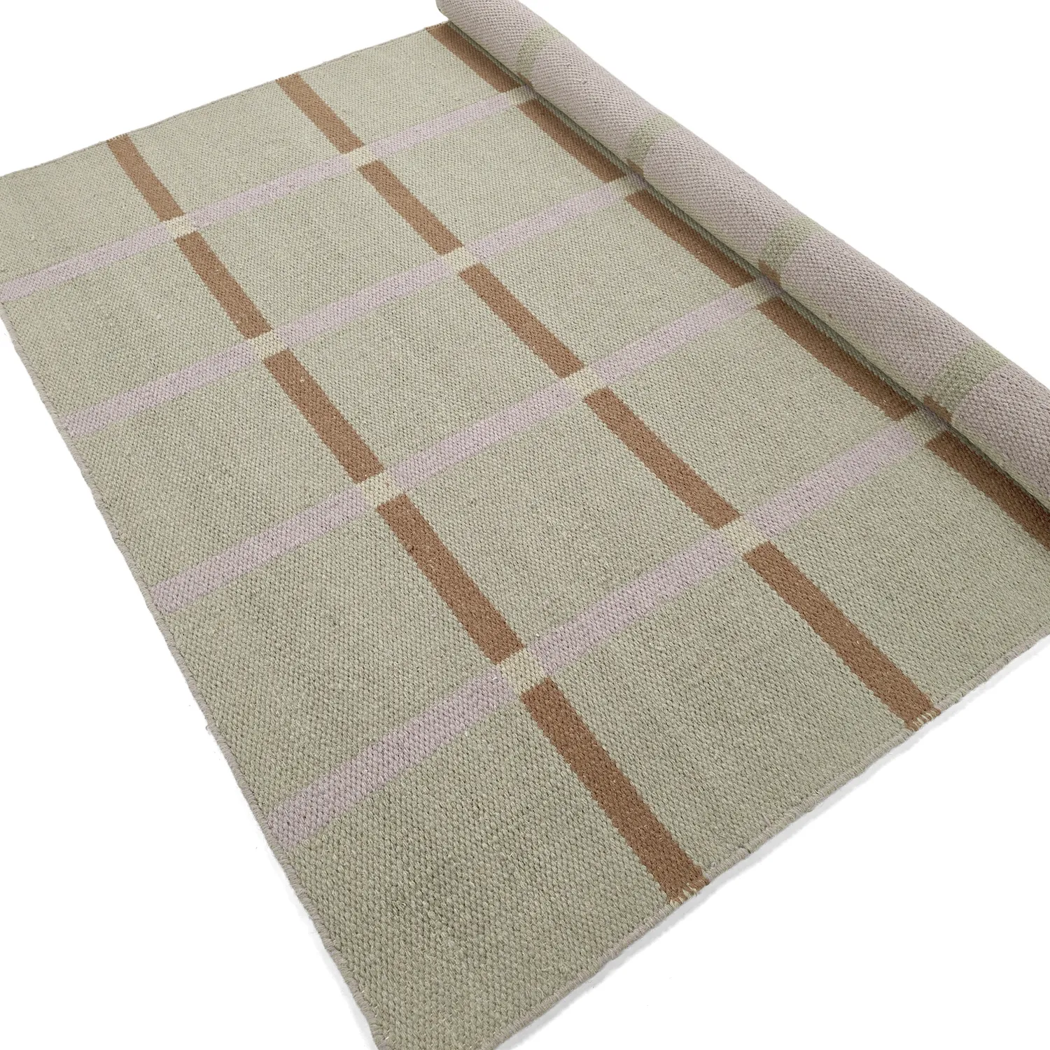 Wollen-vloerkleed - Gingham (no. 4)