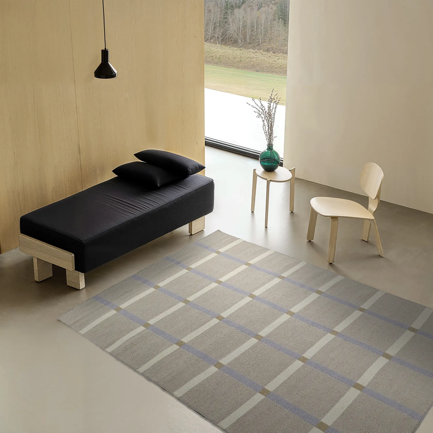 Wollen-vloerkleed - Gingham (no. 5)