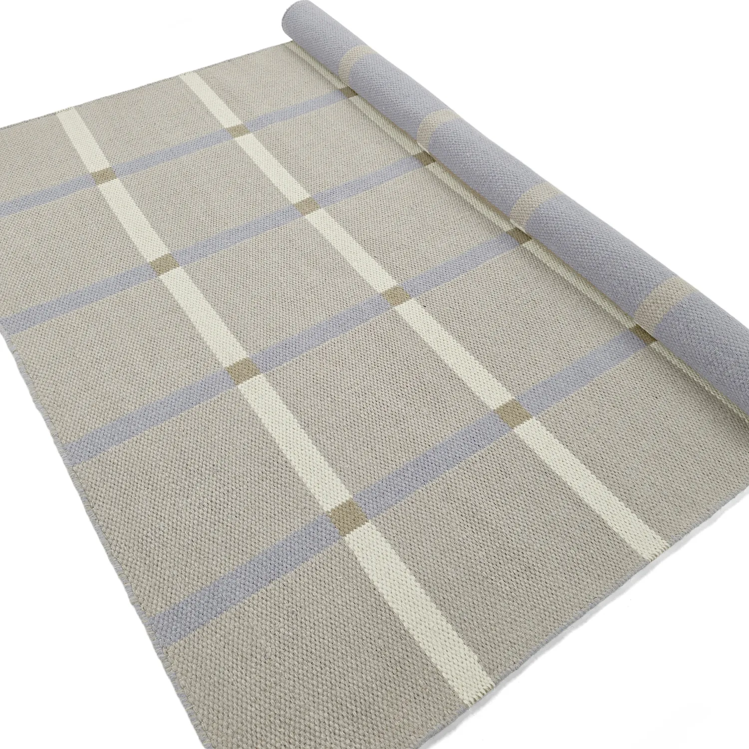 Wollen-vloerkleed - Gingham (no. 5)