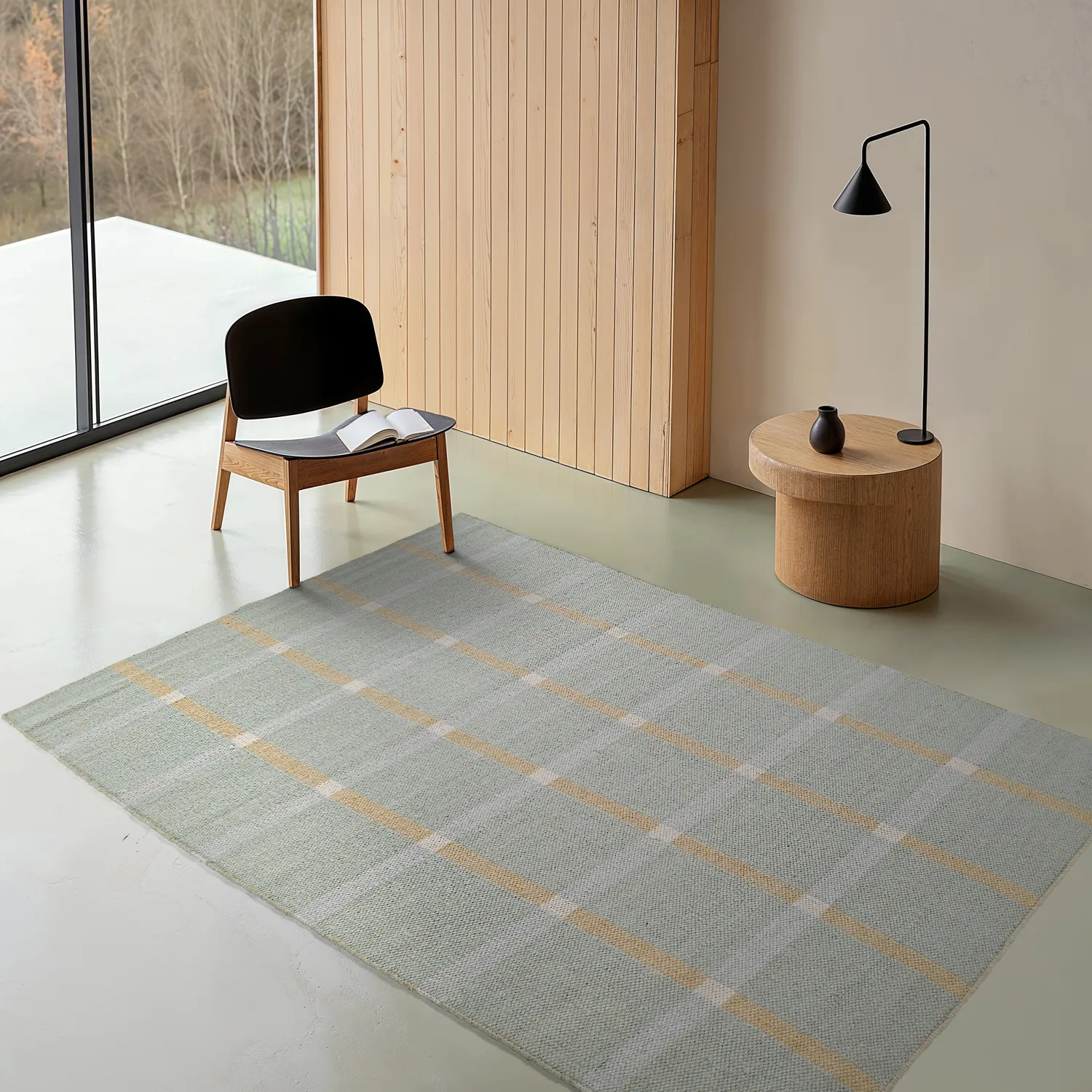 Wollen-vloerkleed - Gingham (no. 6)