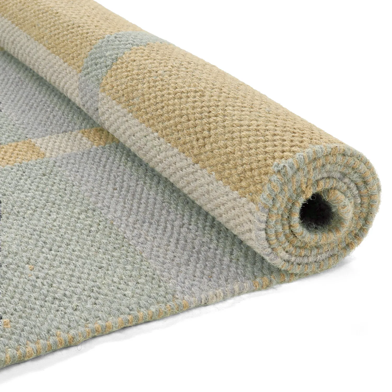 Wollen-vloerkleed - Gingham (no. 6)