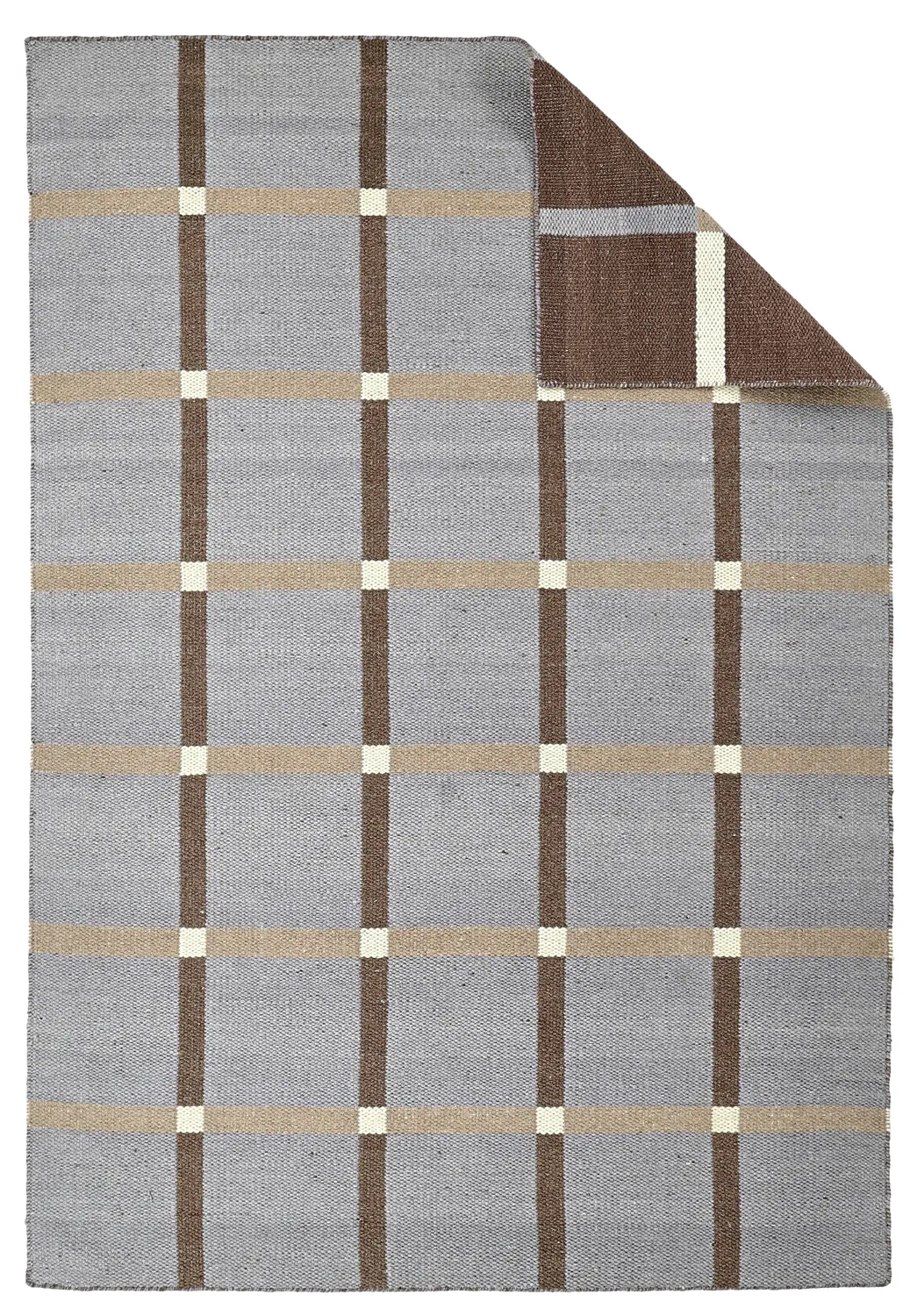 Wollen-vloerkleed - Gingham (no. 7)