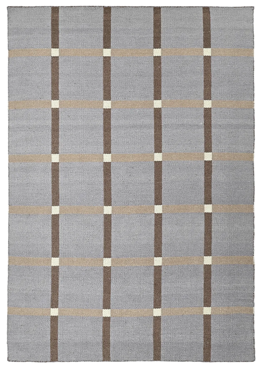 Wollen-vloerkleed - Gingham (no. 7)