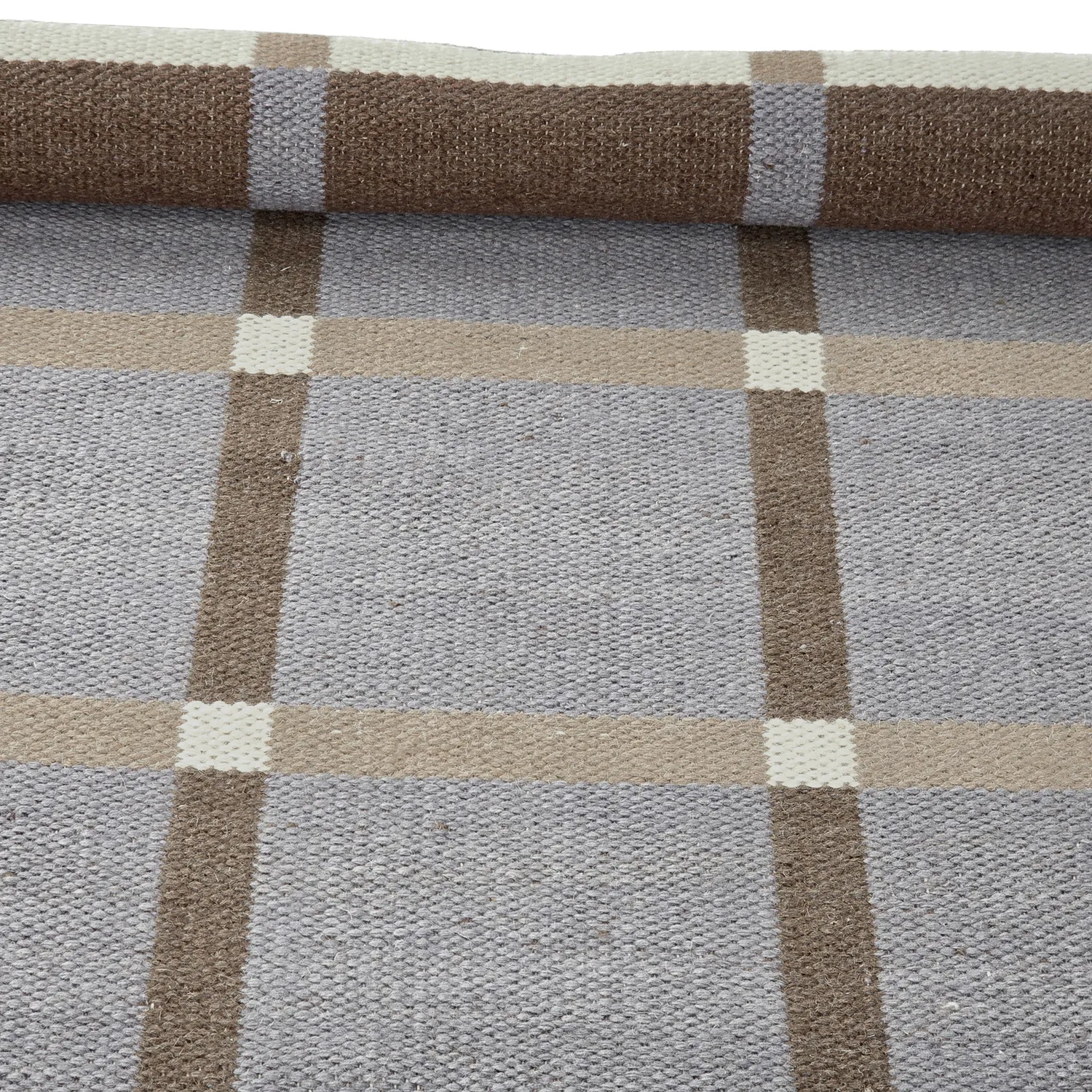 Wollen-vloerkleed - Gingham (no. 7)