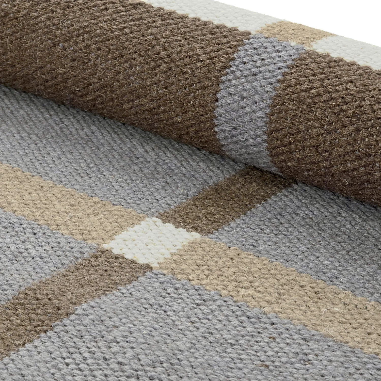 Wollen-vloerkleed - Gingham (no. 7)