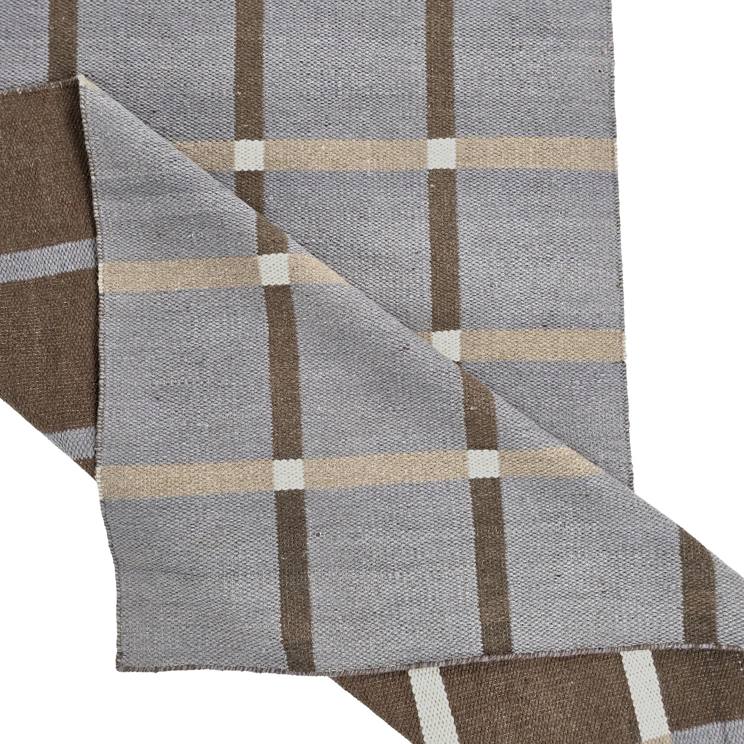 Wollen-vloerkleed - Gingham (no. 7)