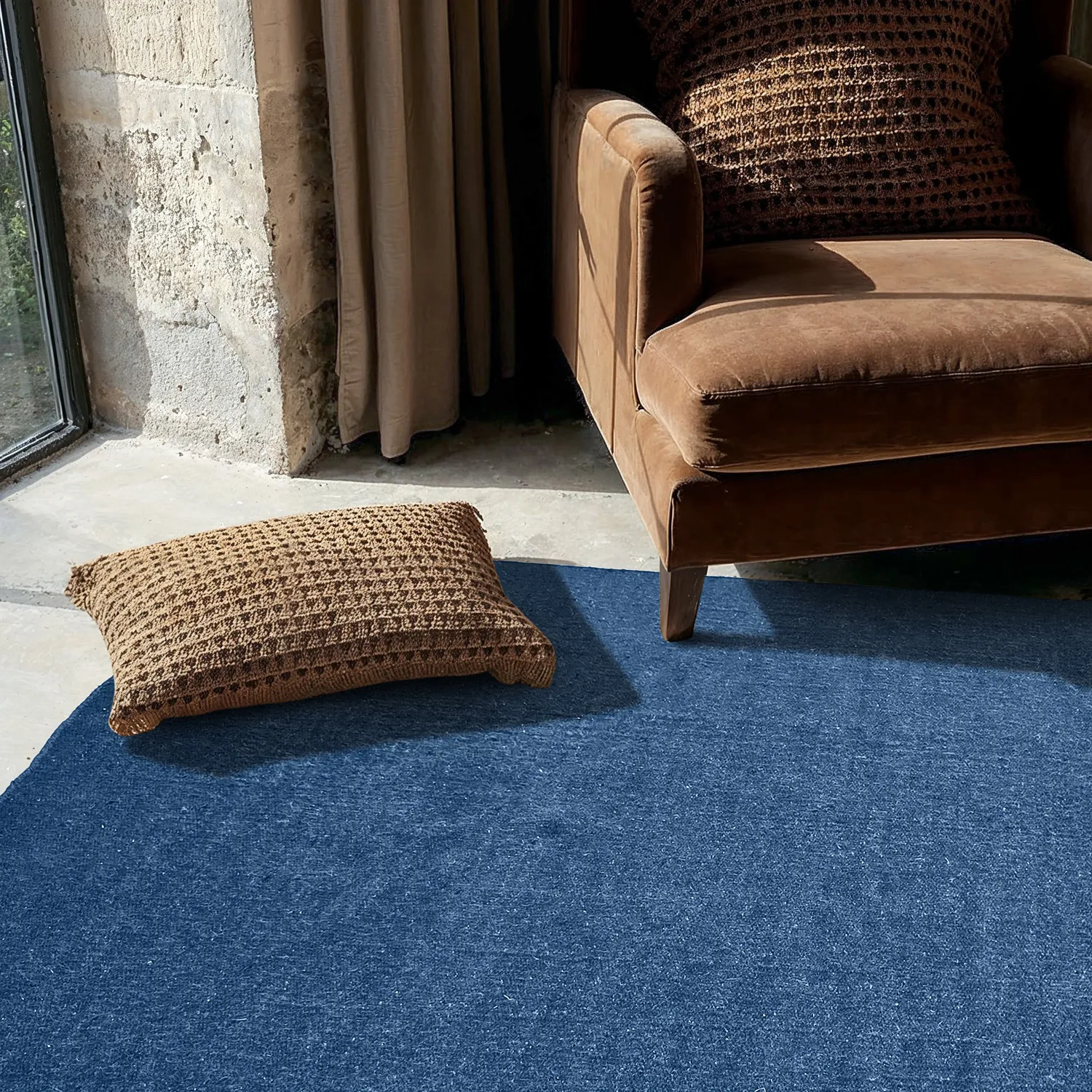 Wollen-vloerkleed - Hamilton (marineblauw)