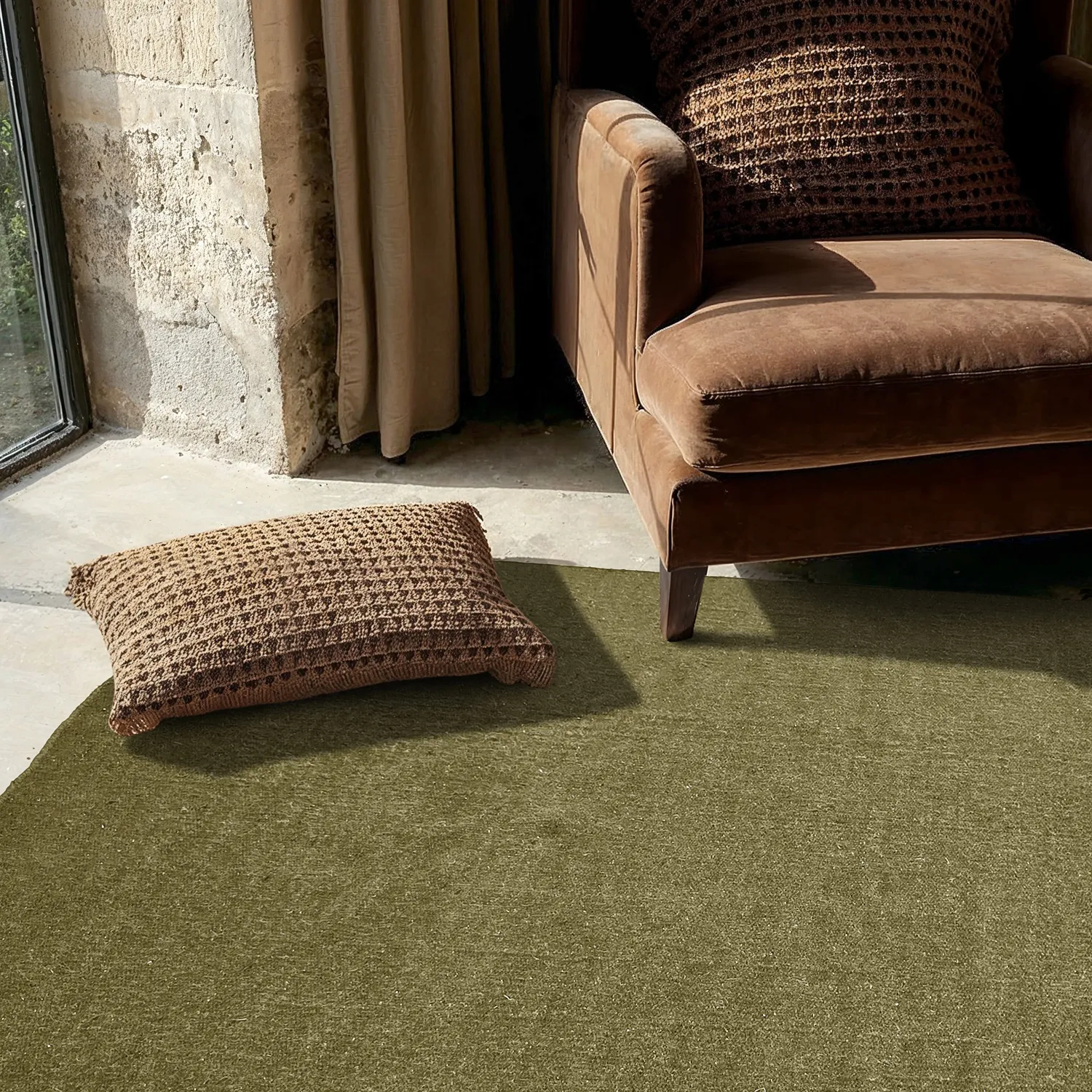 Wollen-vloerkleed - Hamilton (mosgroen)