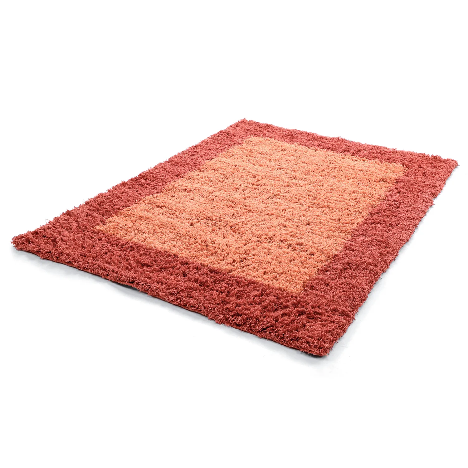Wollen-vloerkleed - Khenifra Handknot Wool Premium (oranje/rood)