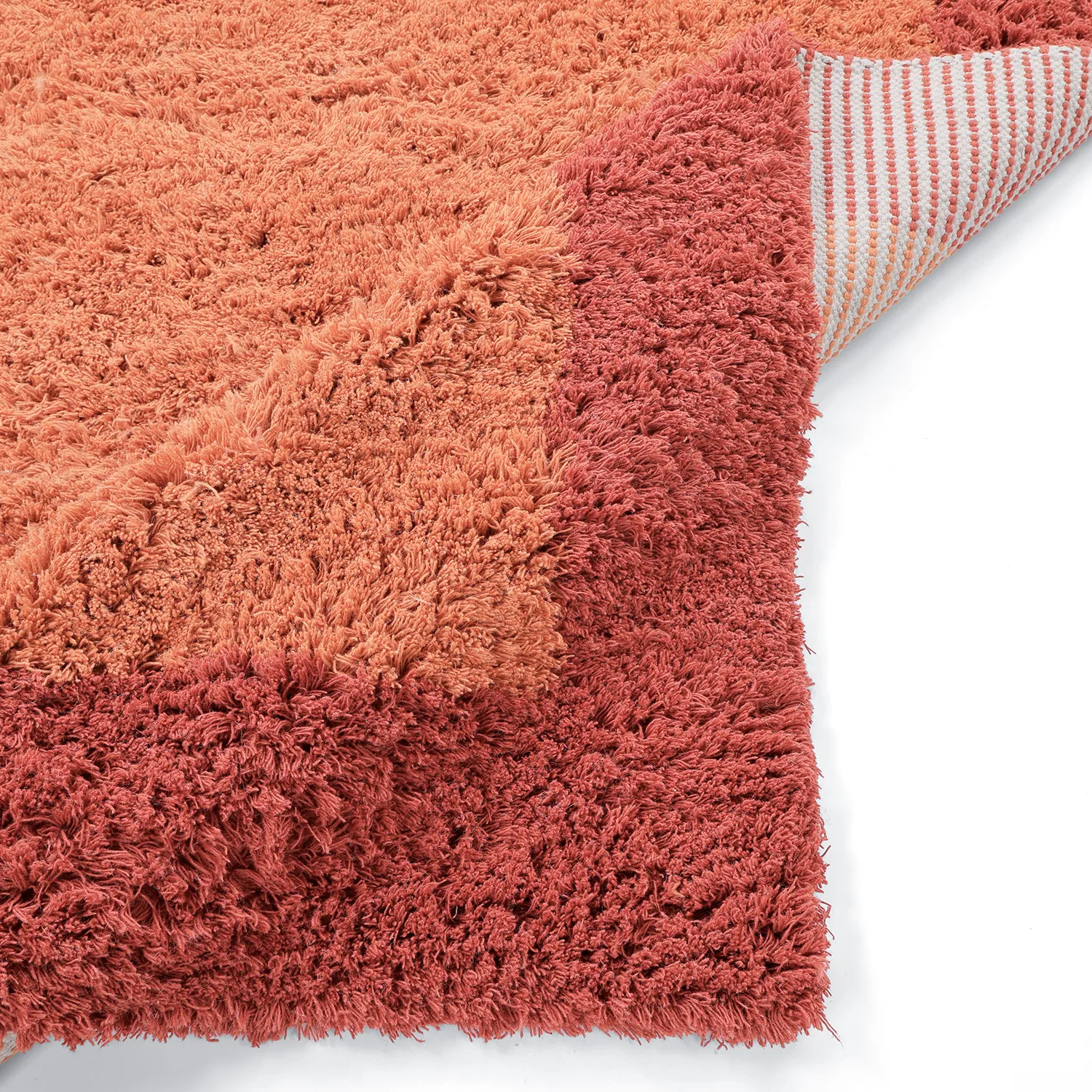 Wollen-vloerkleed - Khenifra Handknot Wool Premium (oranje/rood)