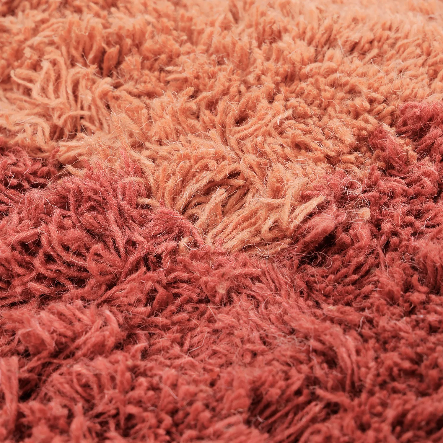 Wollen-vloerkleed - Khenifra Handknot Wool Premium (oranje/rood)