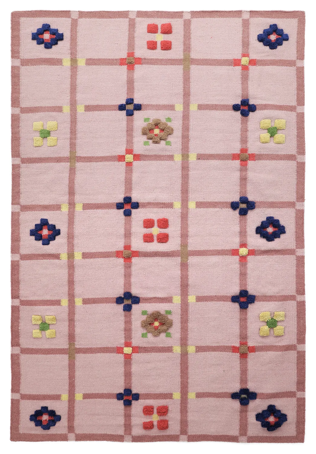 Wollen-vloerkleed - Lausanne Flatweave Tufted Premium (roze)