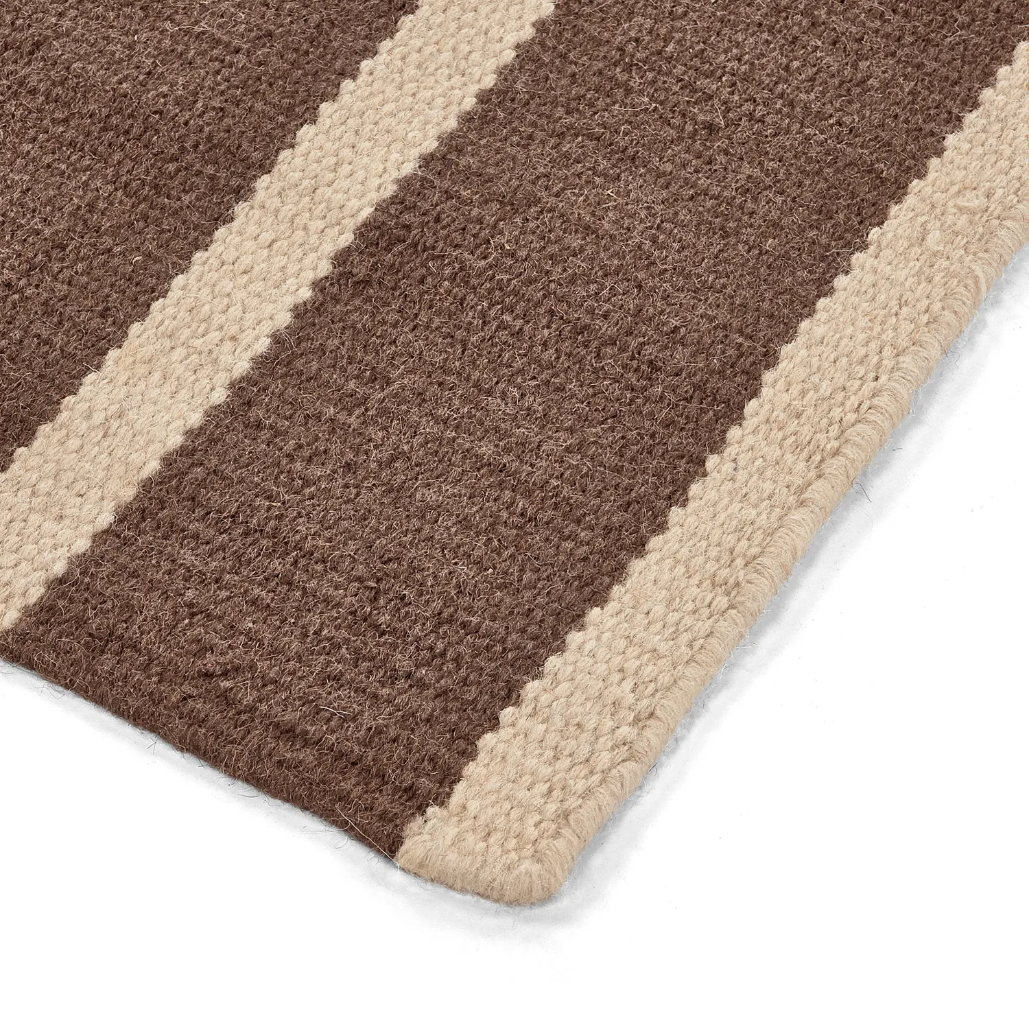 Wollen-vloerkleed - Luton (natuur/donker taupe)