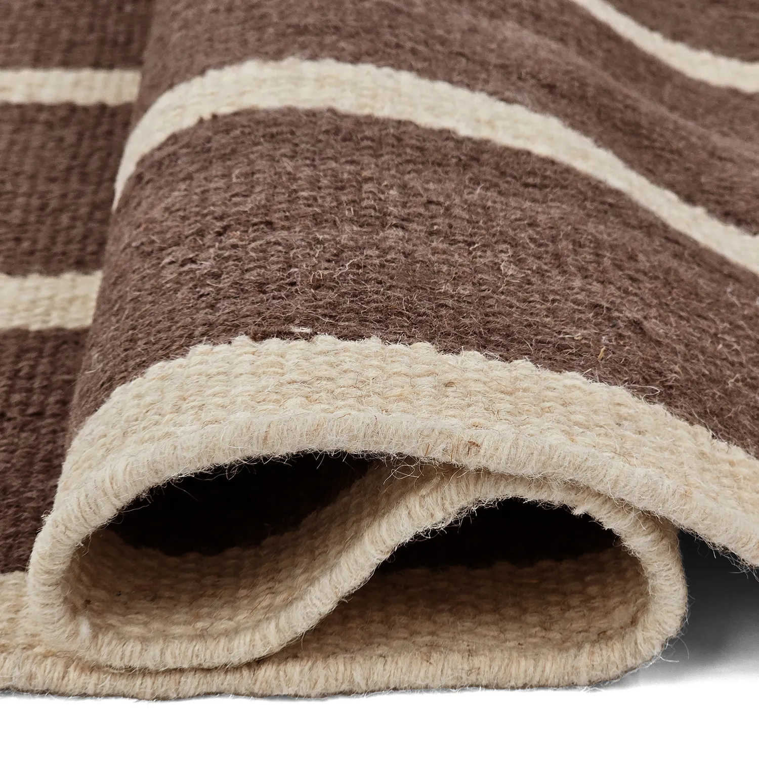 Wollen-vloerkleed - Luton (natuur/donker taupe)